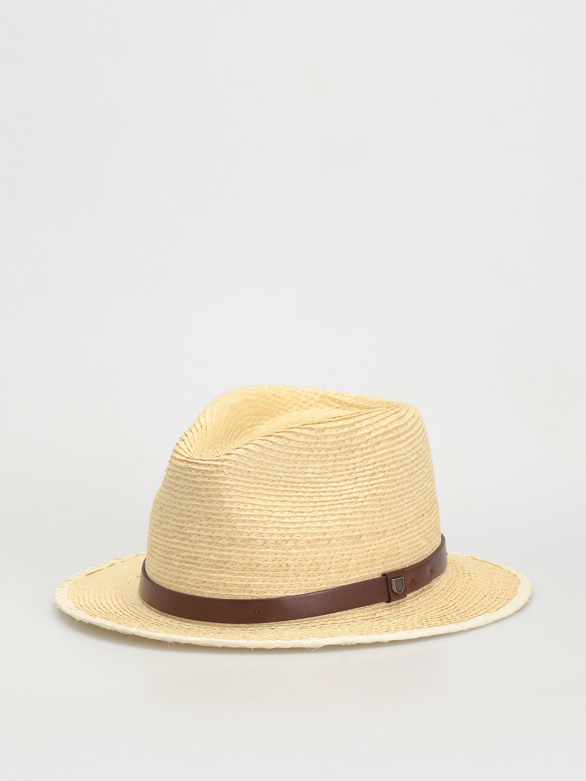 Klobouk Brixton Messer Straw Fedora (natural/brown)