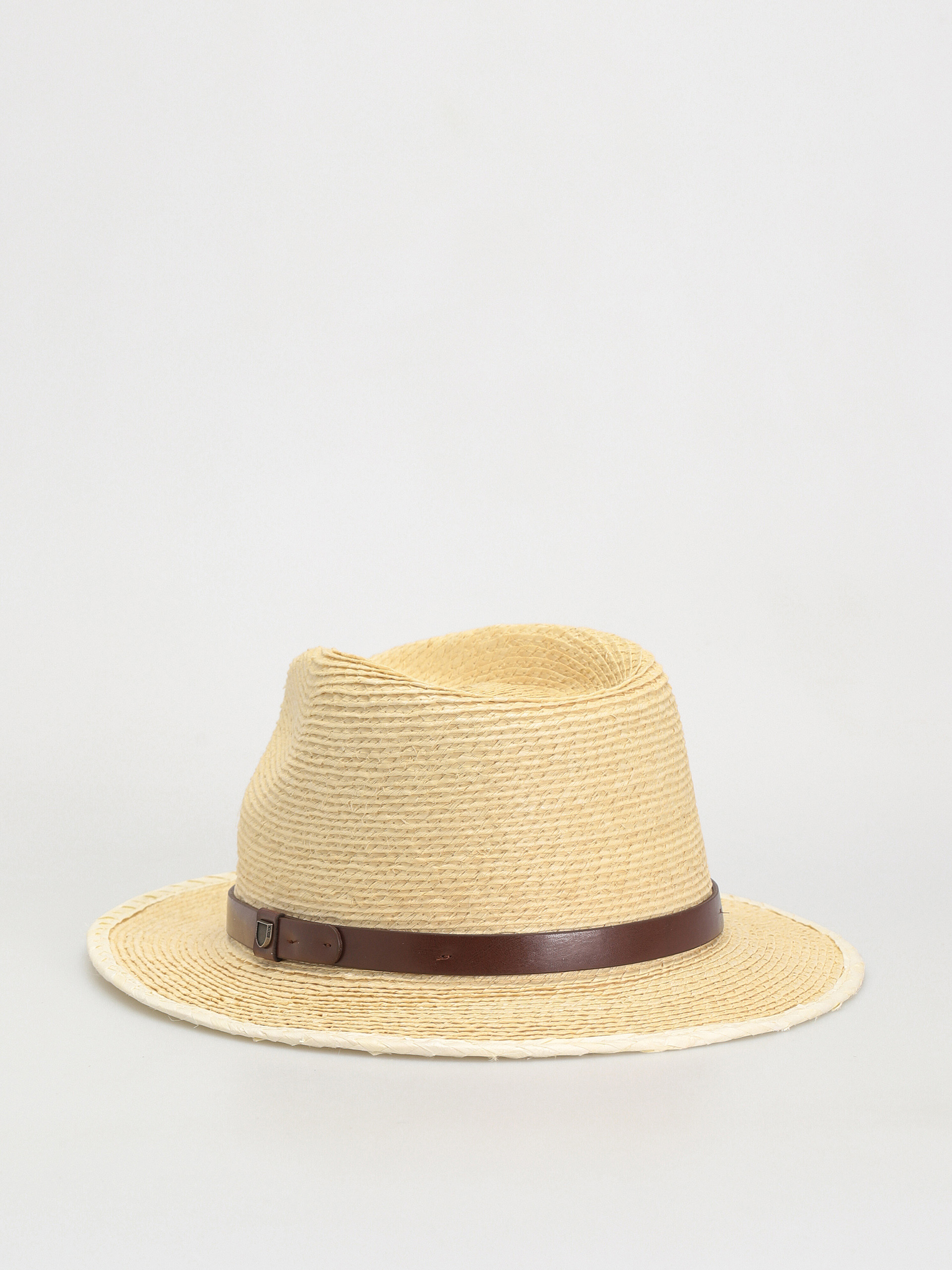 Klobouk Brixton Messer Straw Fedora (natural/brown)