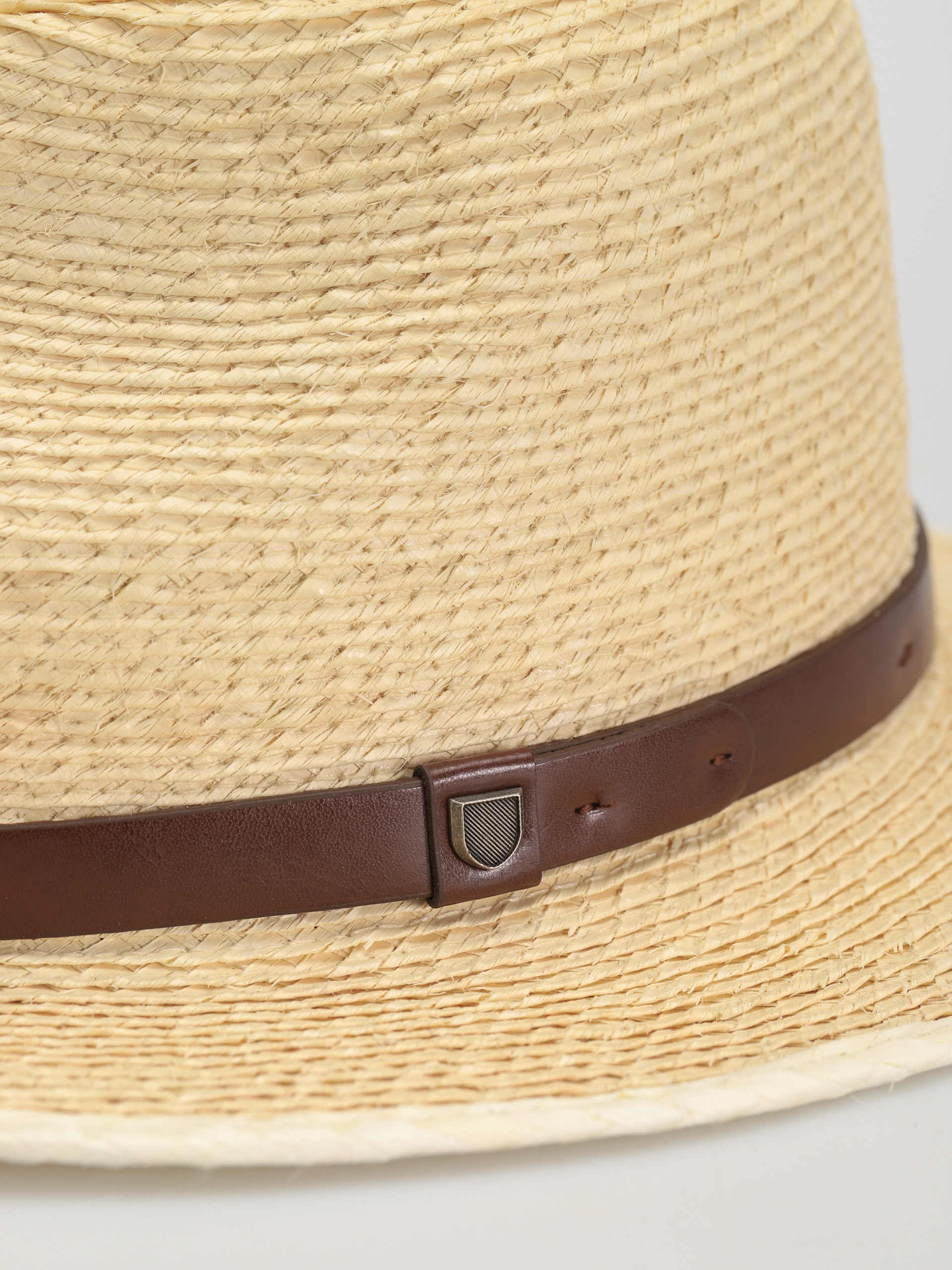 Klobouk Brixton Messer Straw Fedora (natural/brown)
