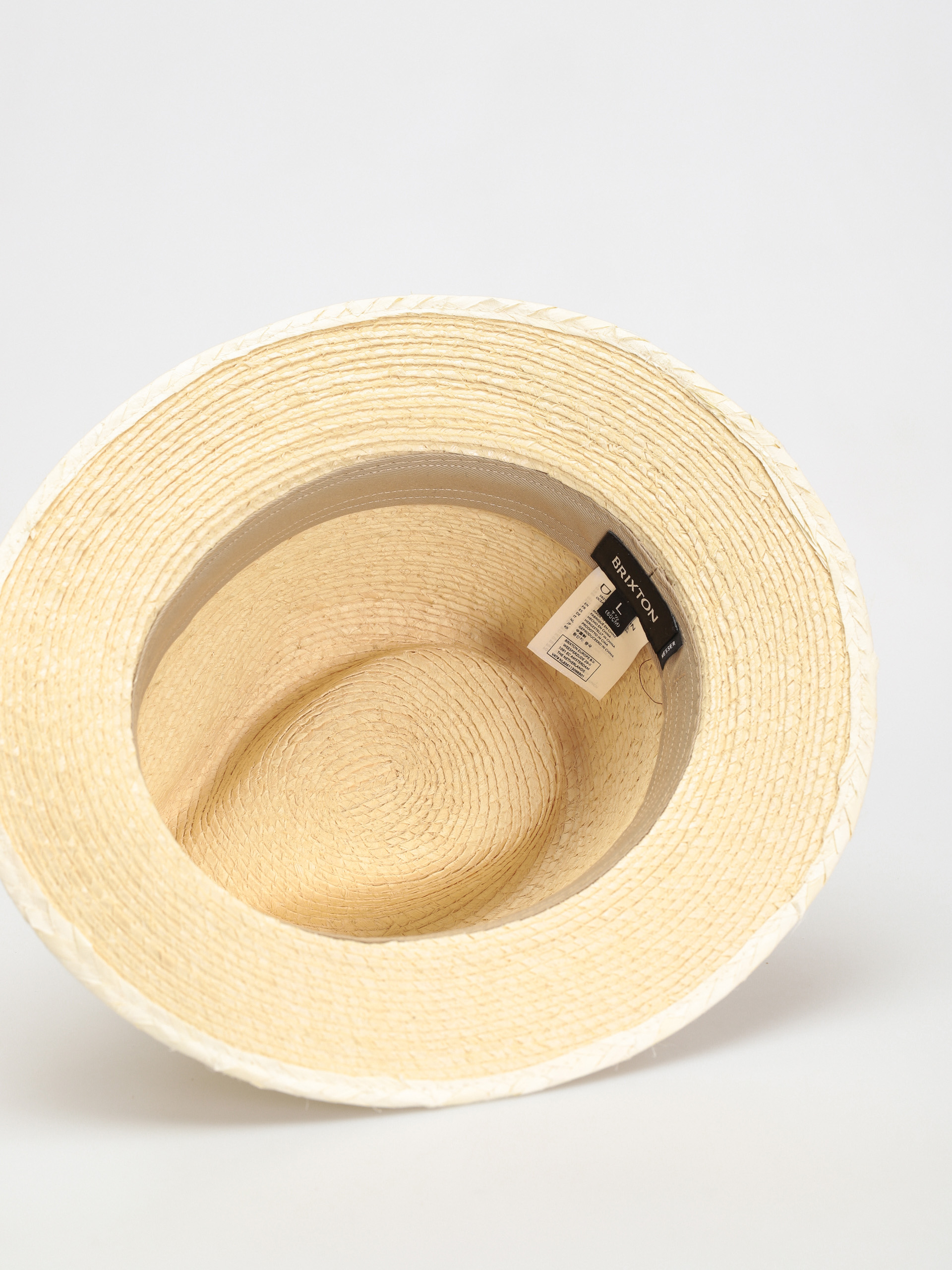 Klobouk Brixton Messer Straw Fedora (natural/brown)