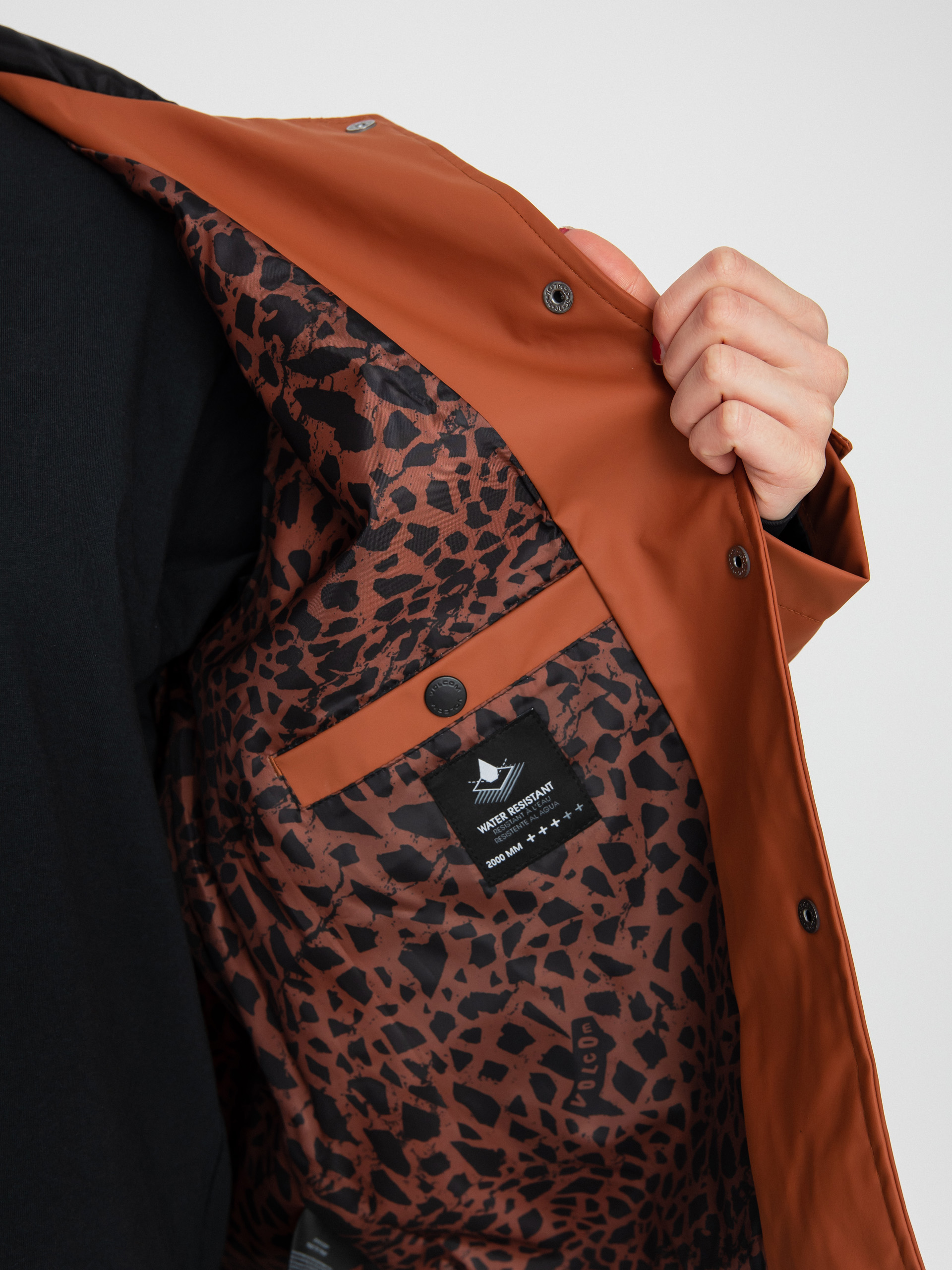 Bunda Volcom Sprain Dead Raincoat Wmn (dark clay)