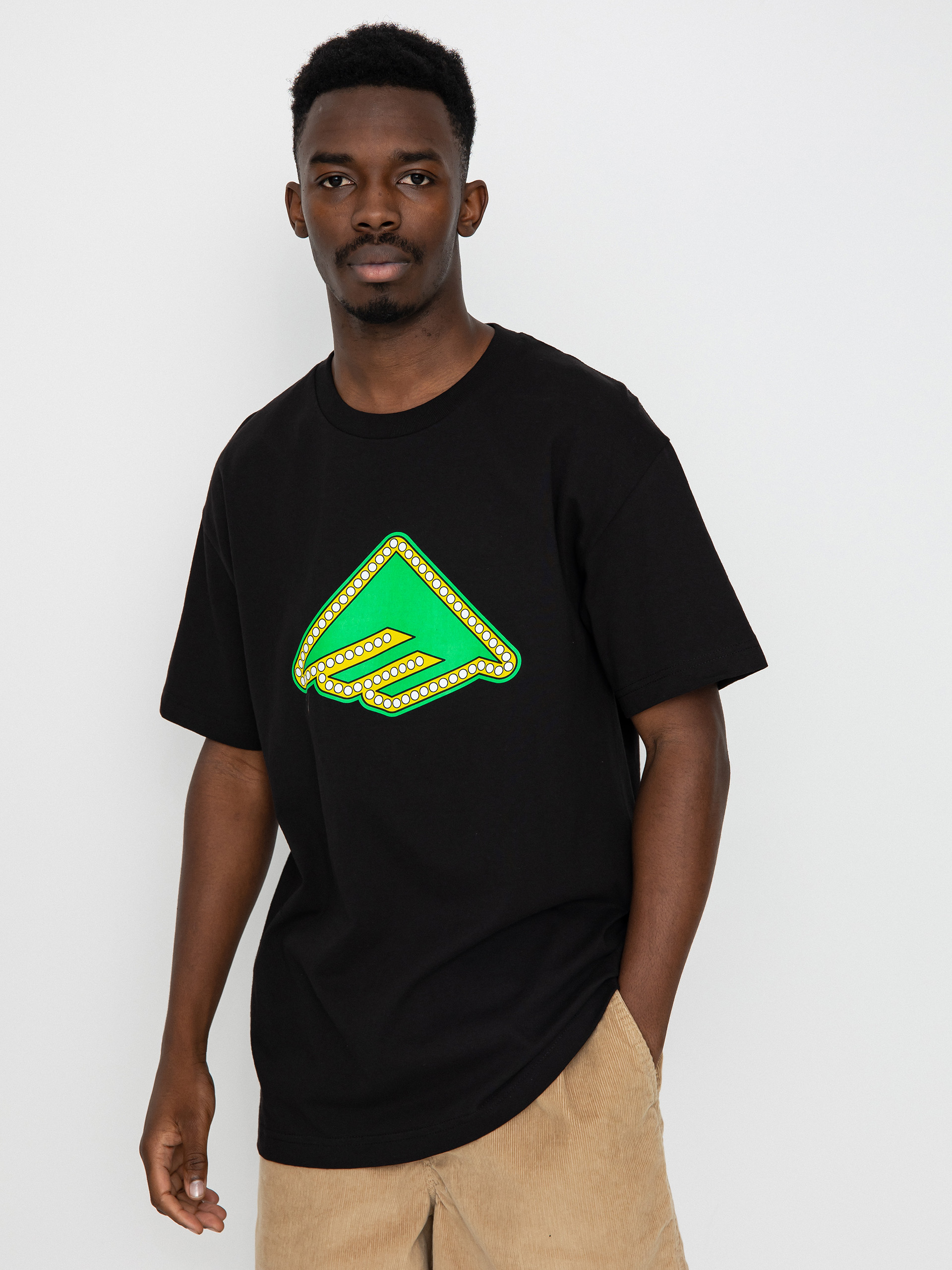 Tričko Emerica Shake Junt Triangle Lights (black)