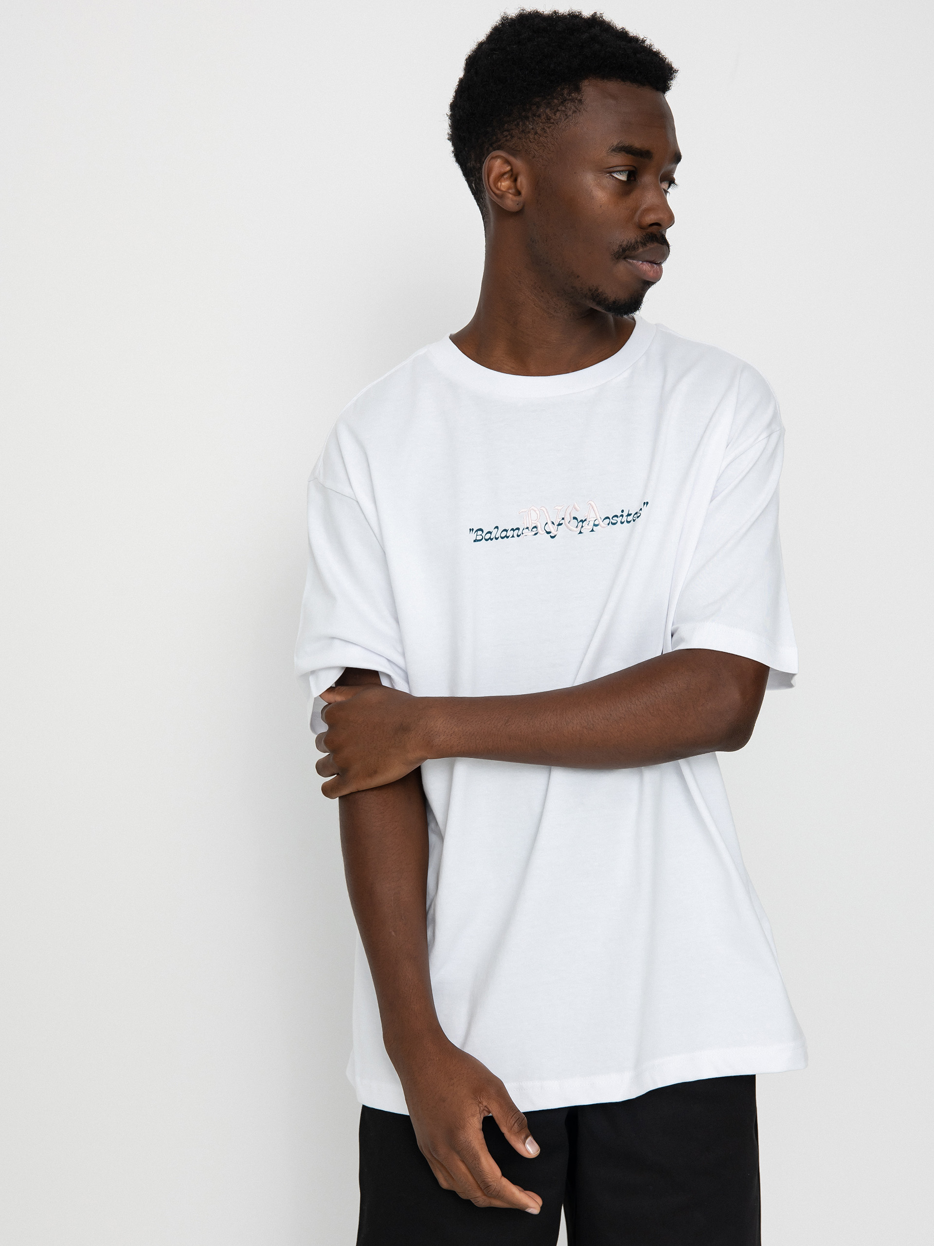 Tričko RVCA Balance Stacks (white)