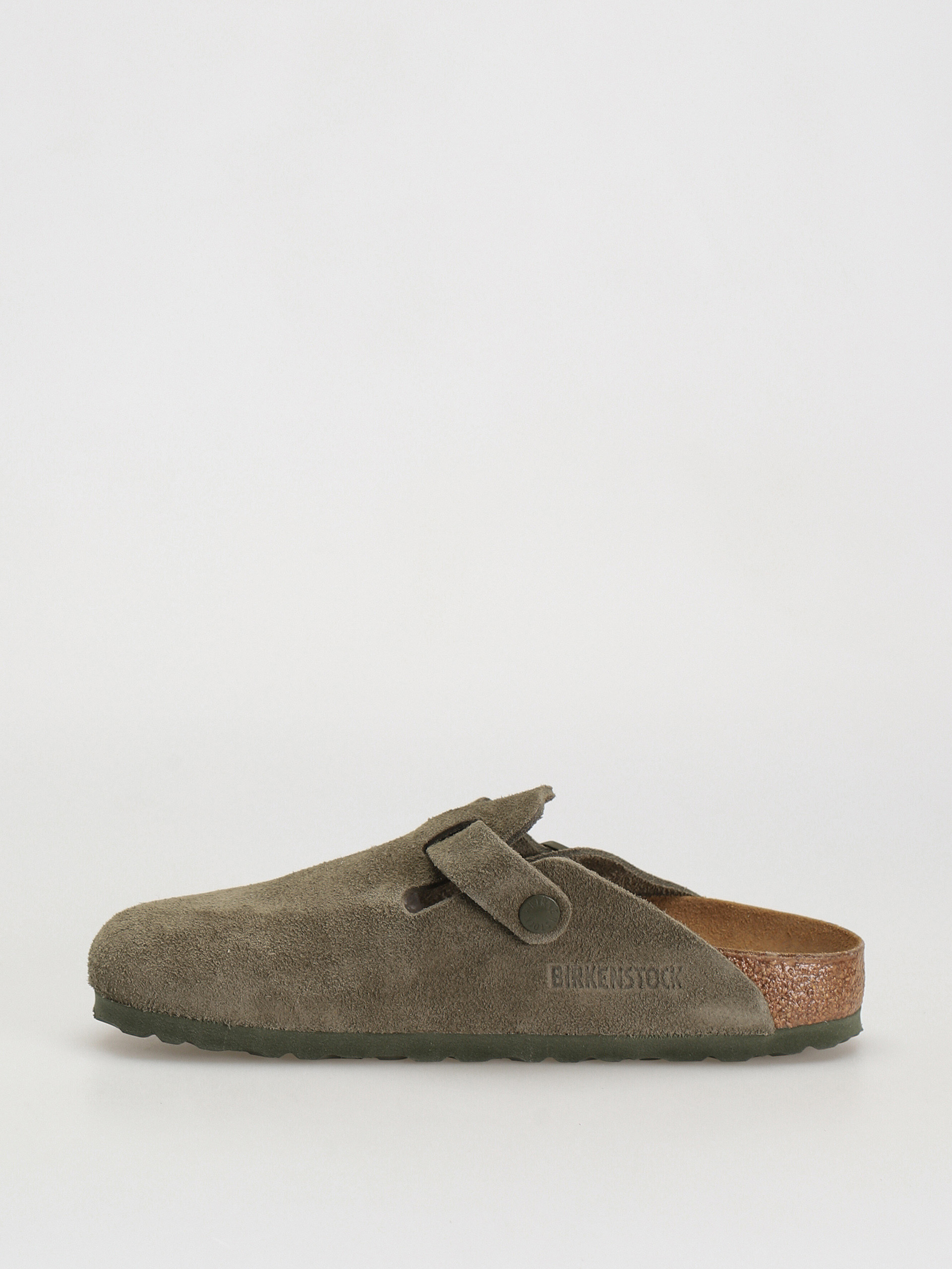 Plážovky Birkenstock Boston SFB Suede Narrow Wmn (modern suede thyme)