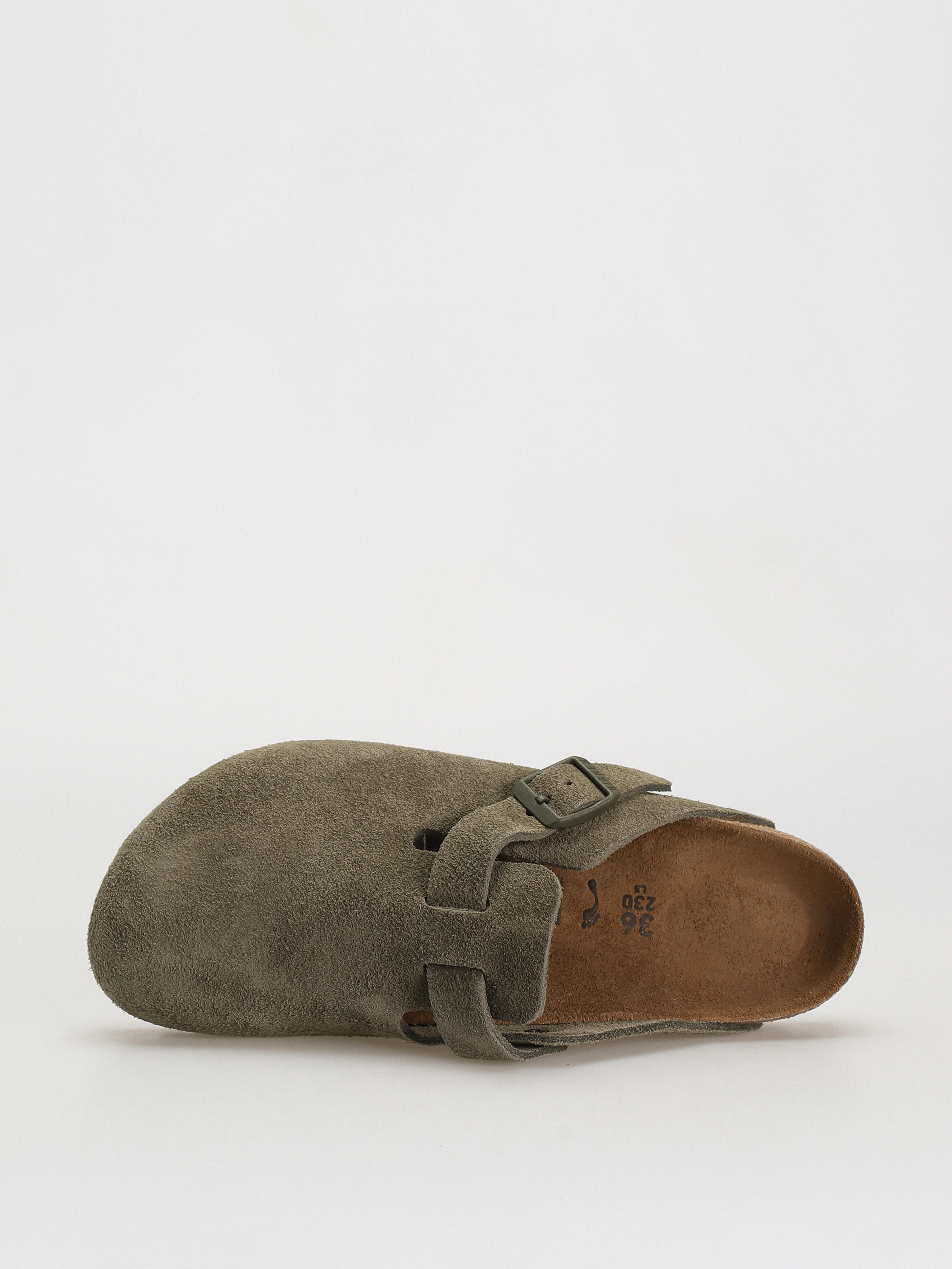Plážovky Birkenstock Boston SFB Suede Narrow Wmn (modern suede thyme)