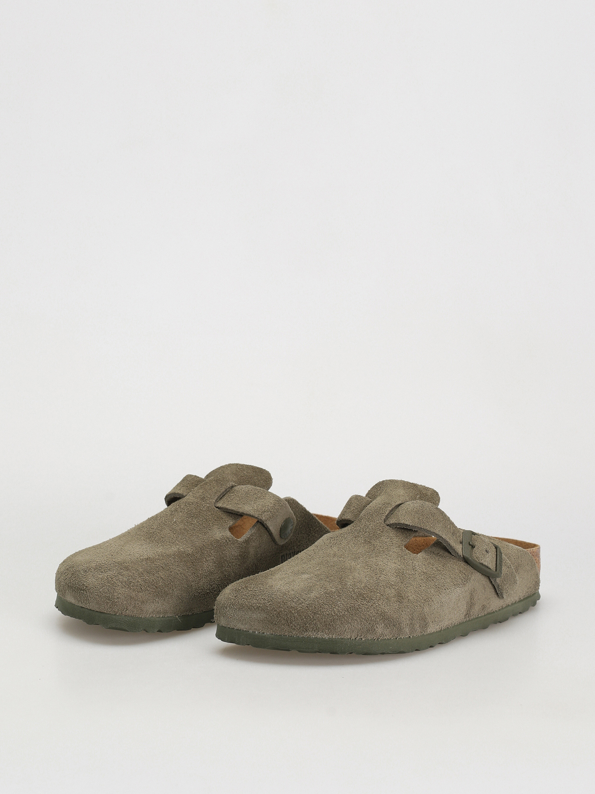 Plážovky Birkenstock Boston SFB Suede Narrow Wmn (modern suede thyme)