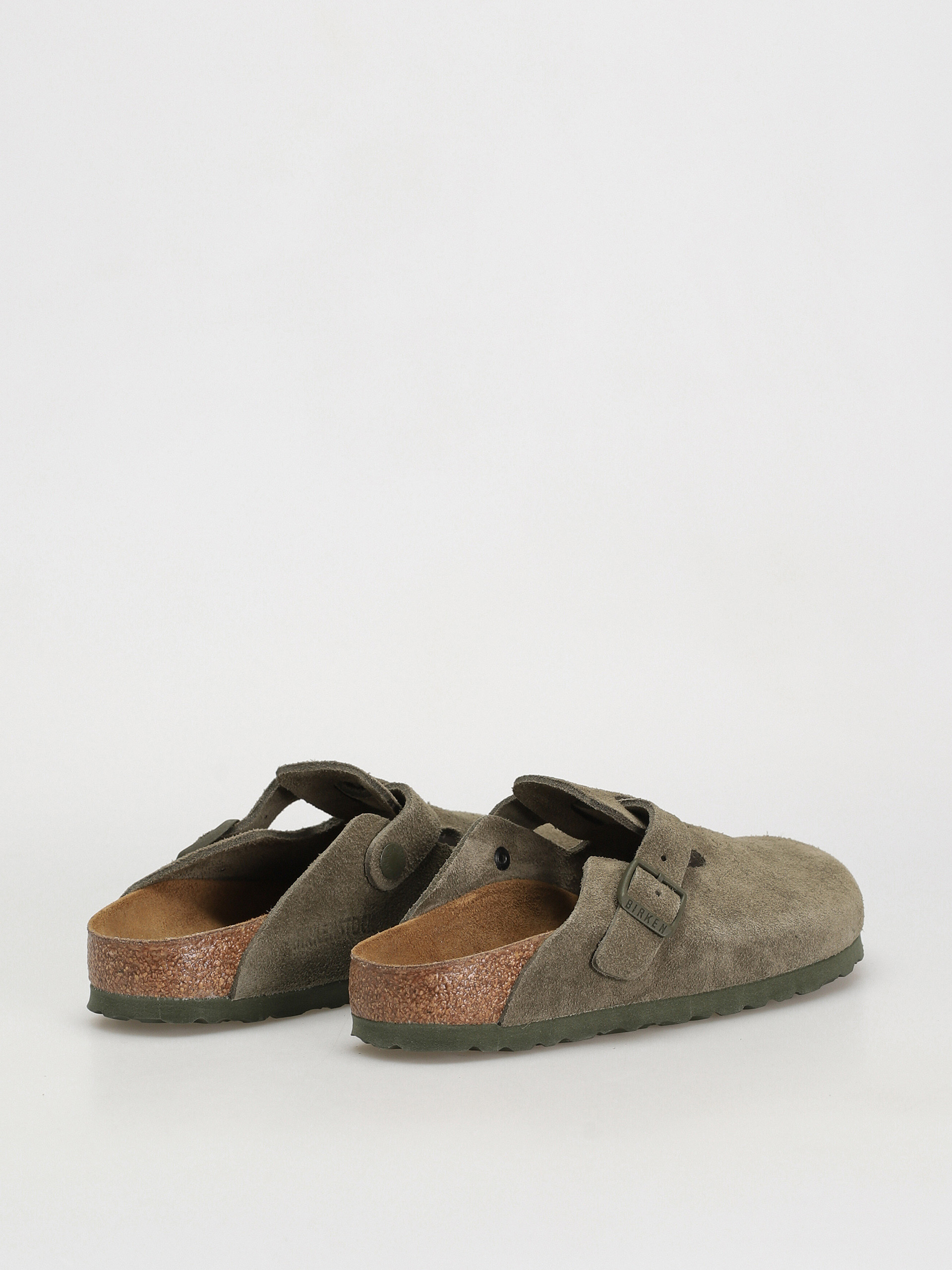Plážovky Birkenstock Boston SFB Suede Narrow Wmn (modern suede thyme)