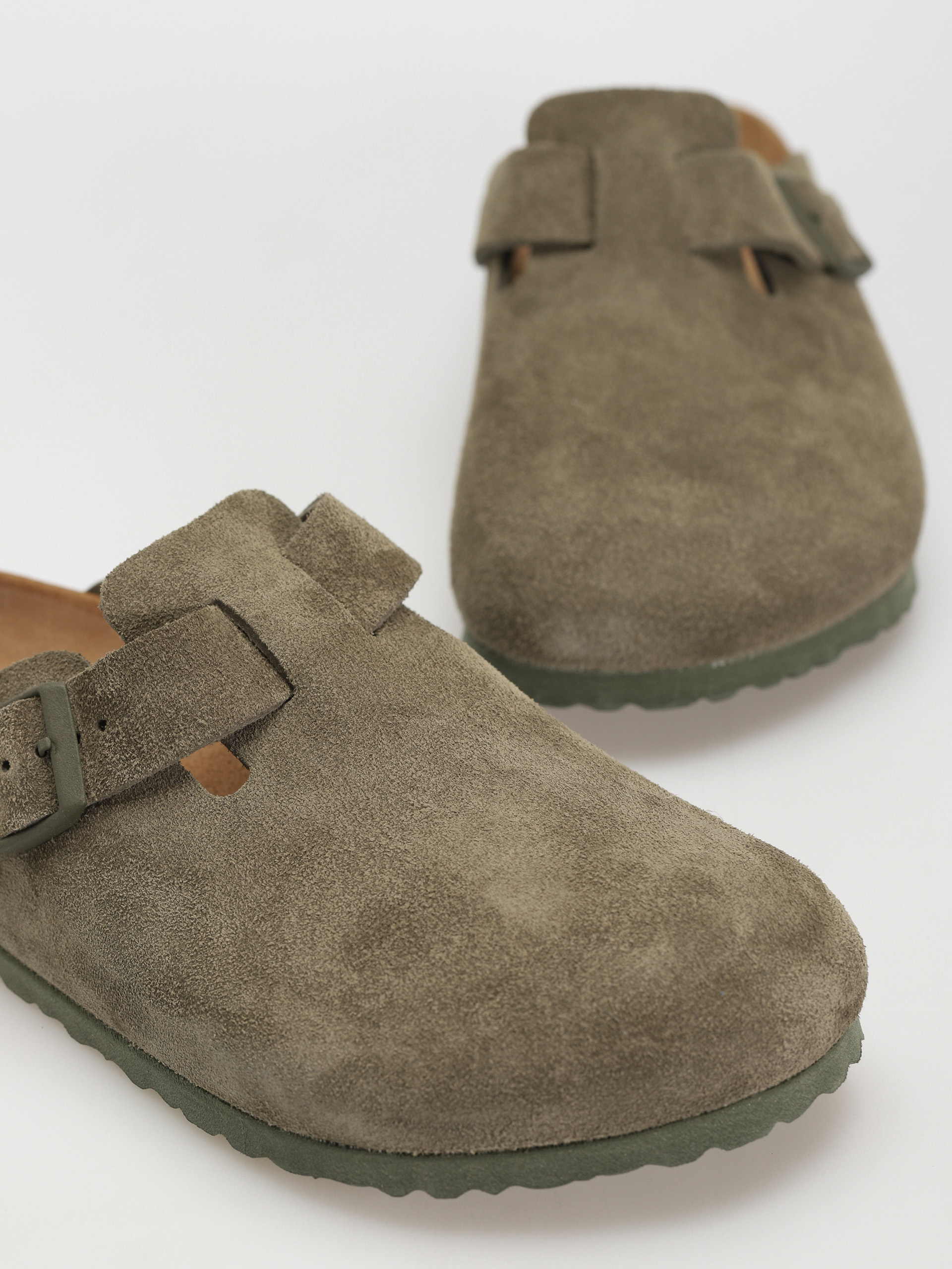 Plážovky Birkenstock Boston Suede Regular (modern suede thyme)