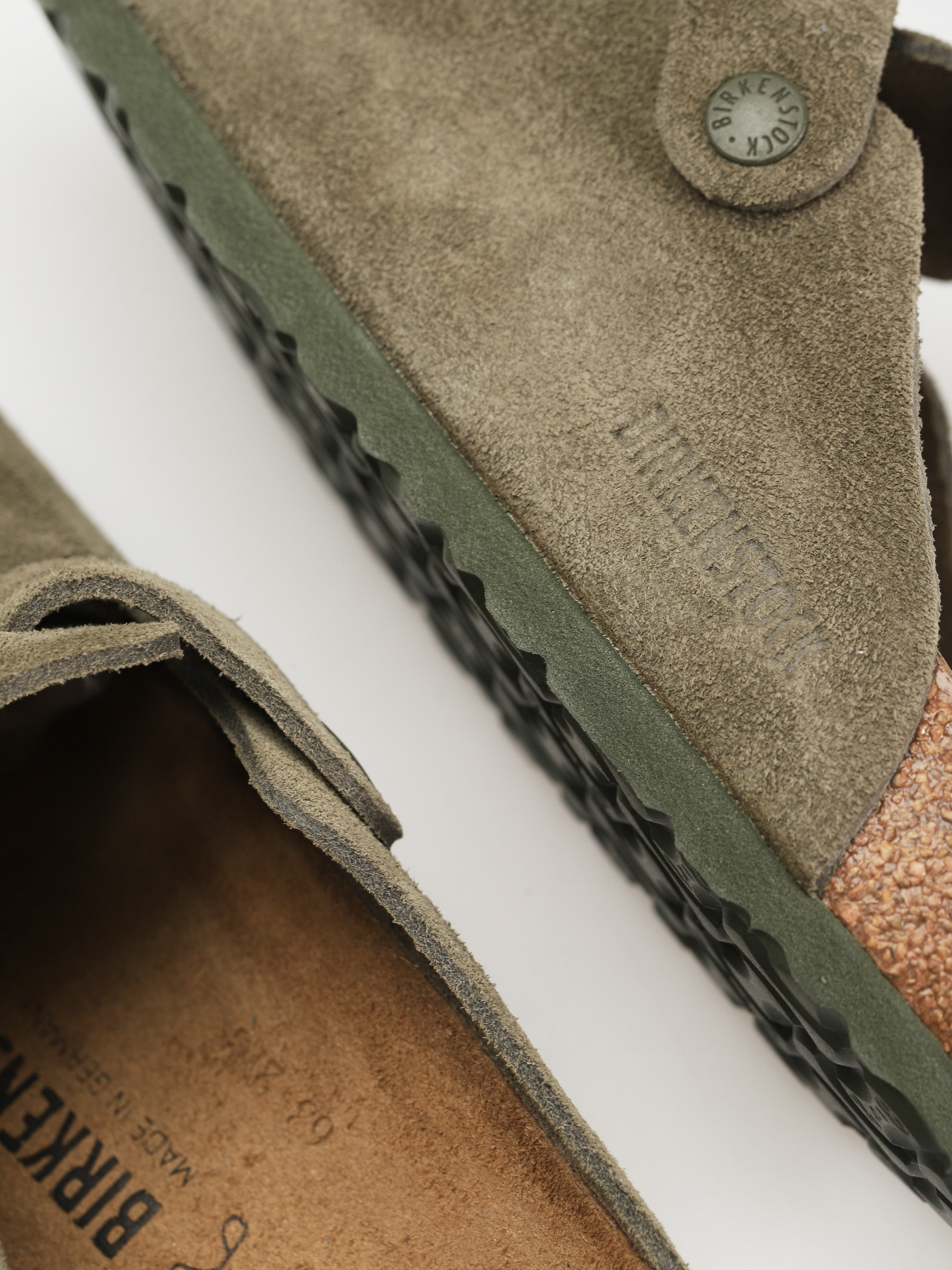 Plážovky Birkenstock Boston Suede Regular (modern suede thyme)