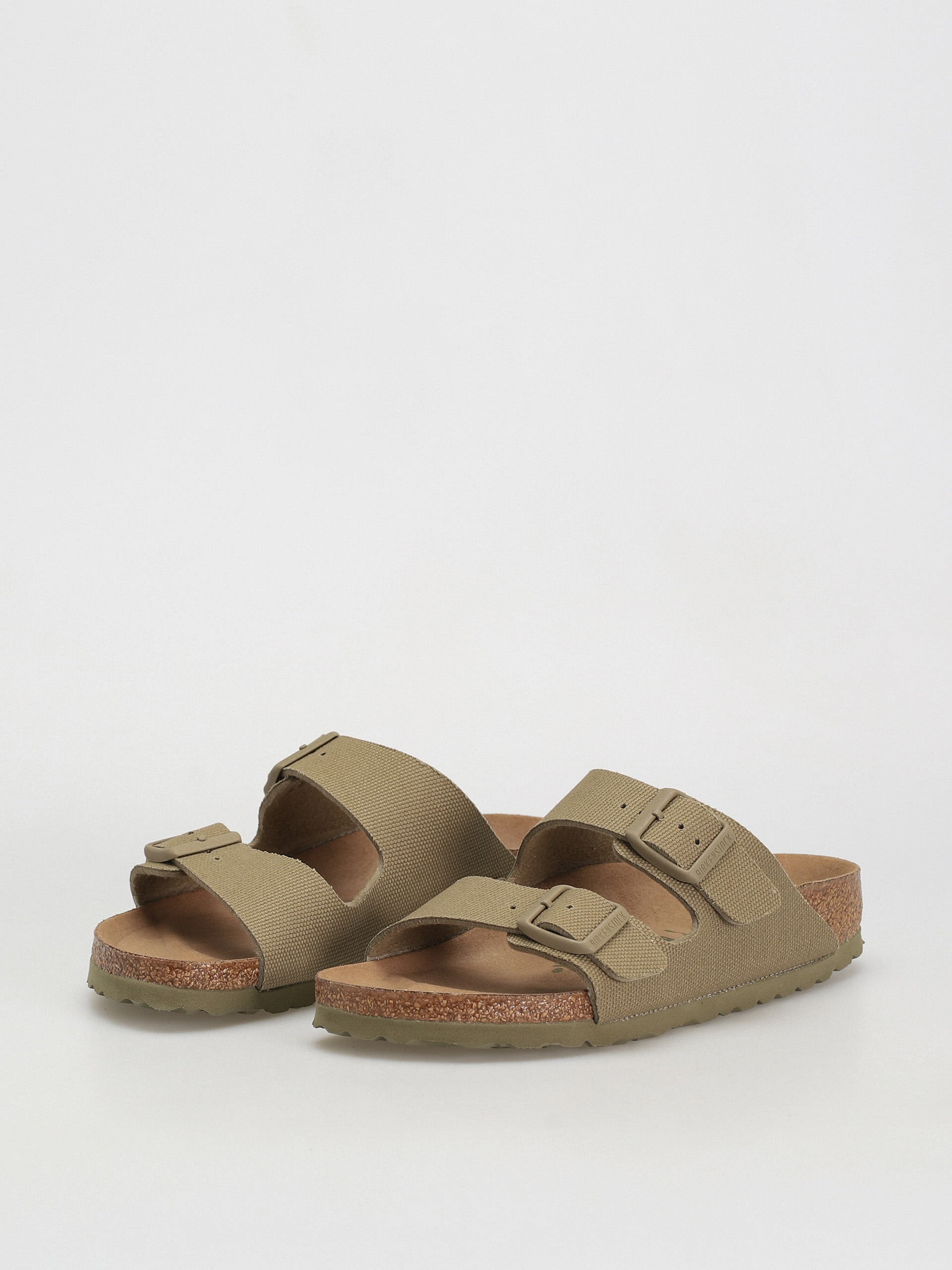Plážovky Birkenstock Arizona Canvas Vegan Narrow Wmn (faded khaki)