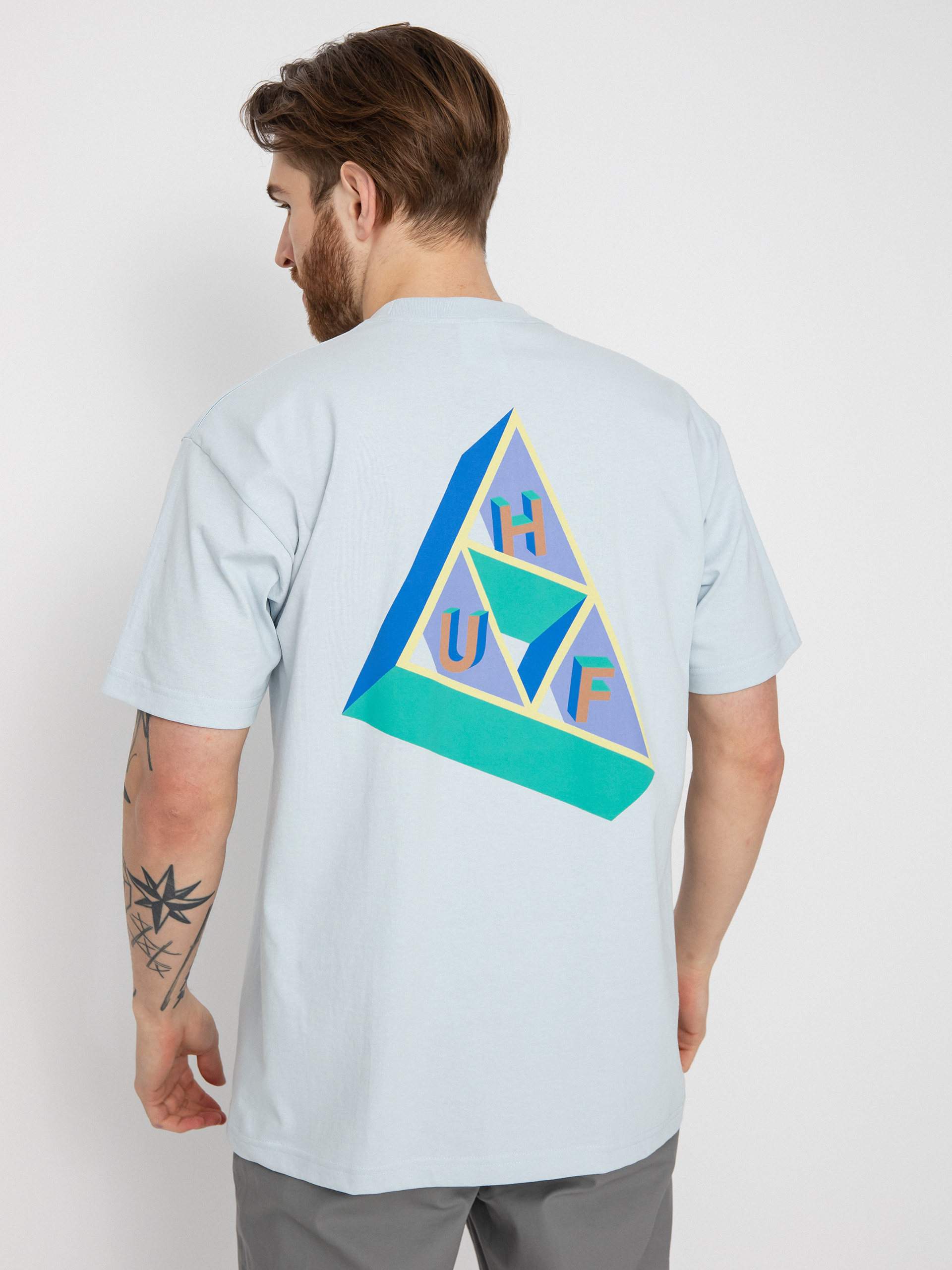 Tričko HUF Based Triple Triangle (sky)