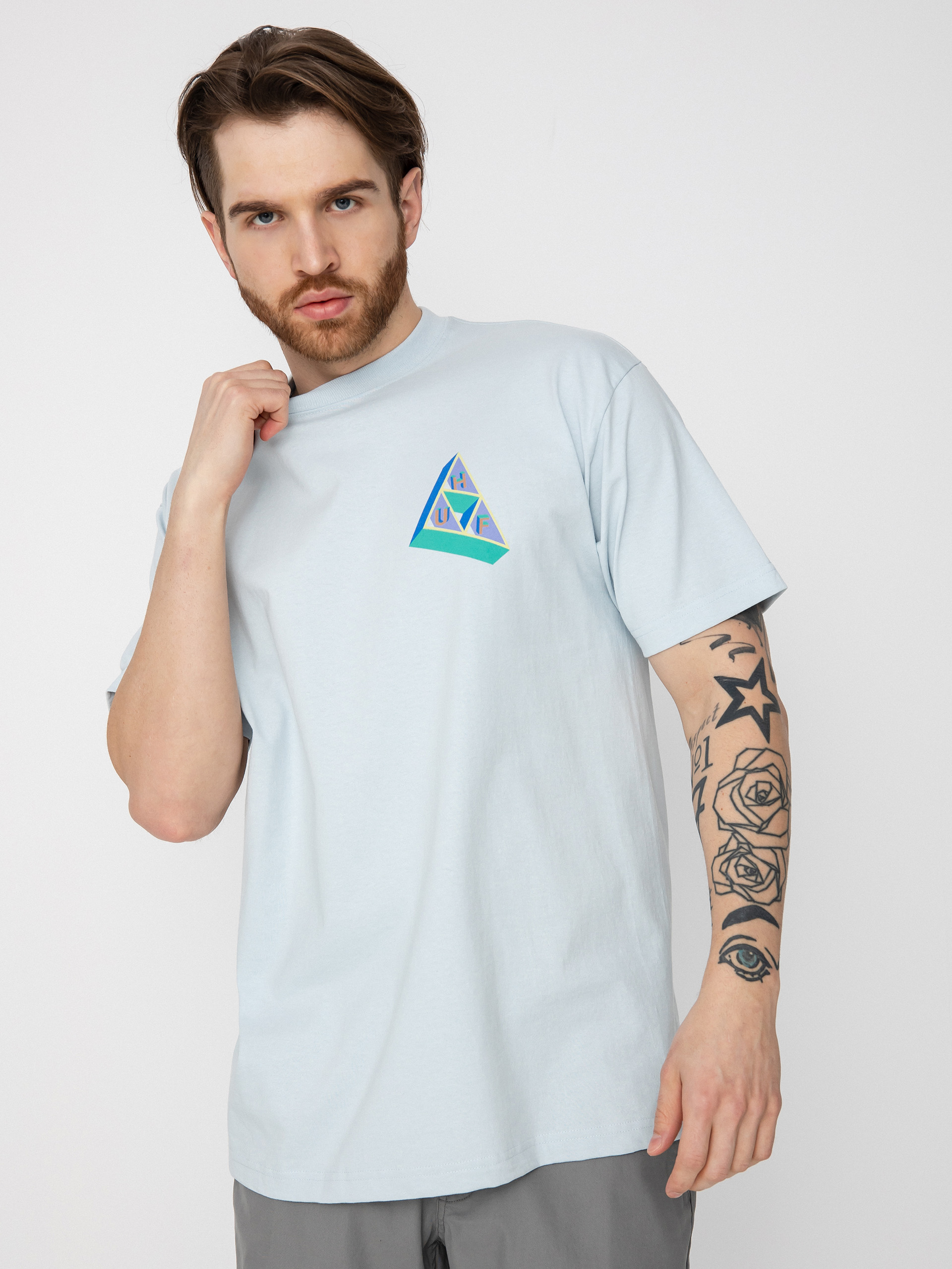 Tričko HUF Based Triple Triangle (sky)
