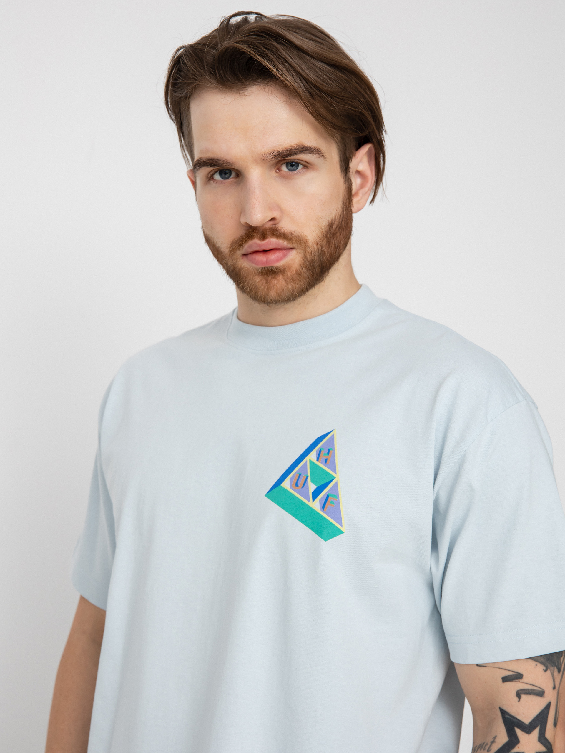 Tričko HUF Based Triple Triangle (sky)