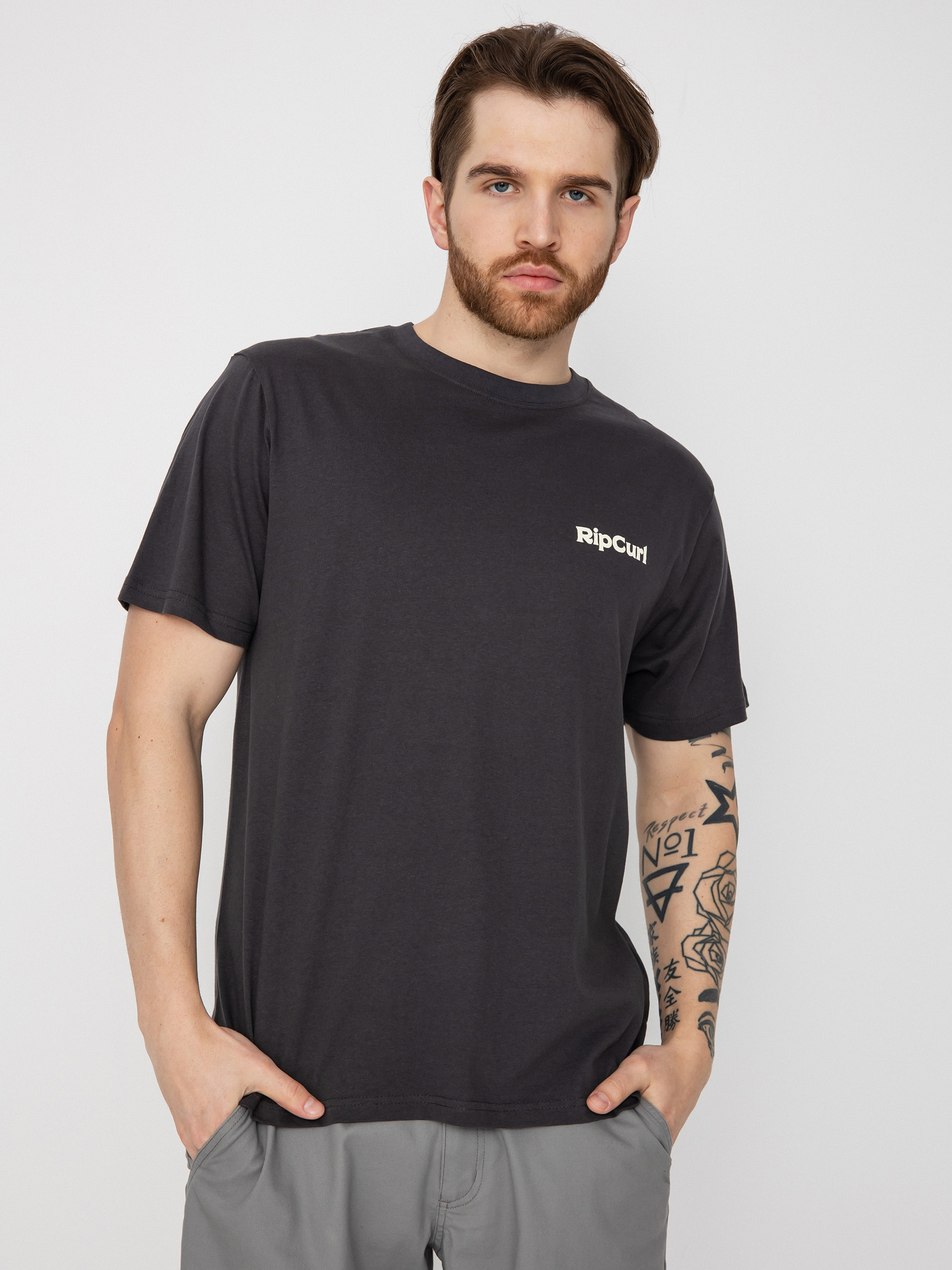 Tričko Rip Curl Blazed And Tubed (washed black)