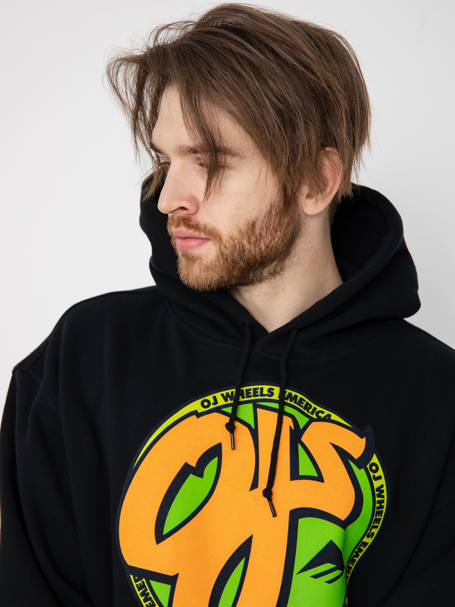 Mikina s kapucí Emerica Oj Circle HD (black)