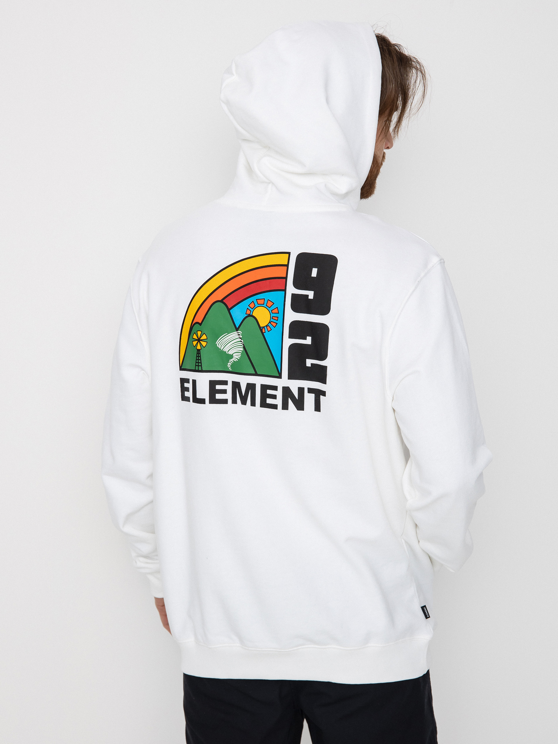 Mikina s kapucí Element Farm HD (optic white)