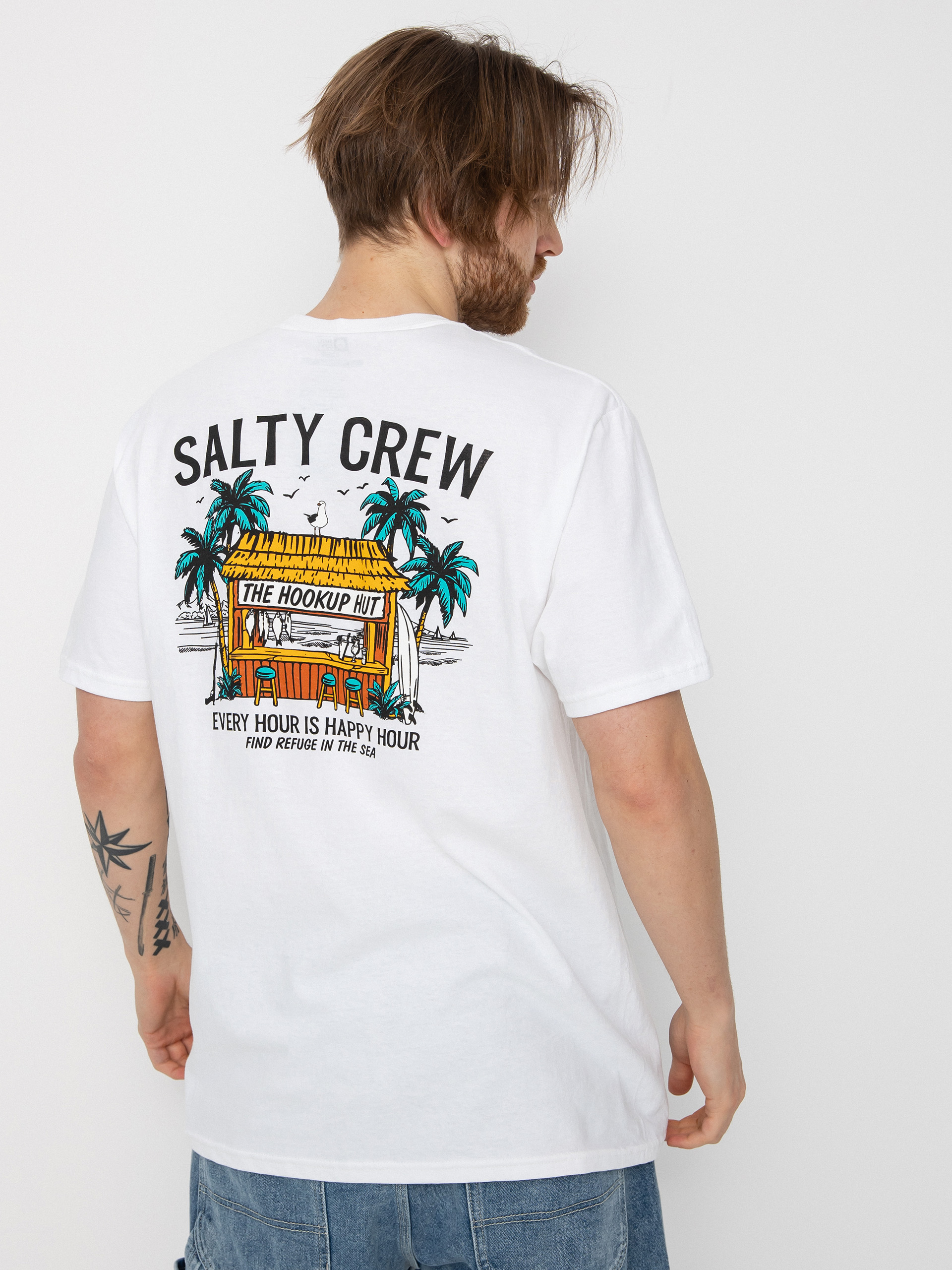 Tričko Salty Crew Salty Hut (white)