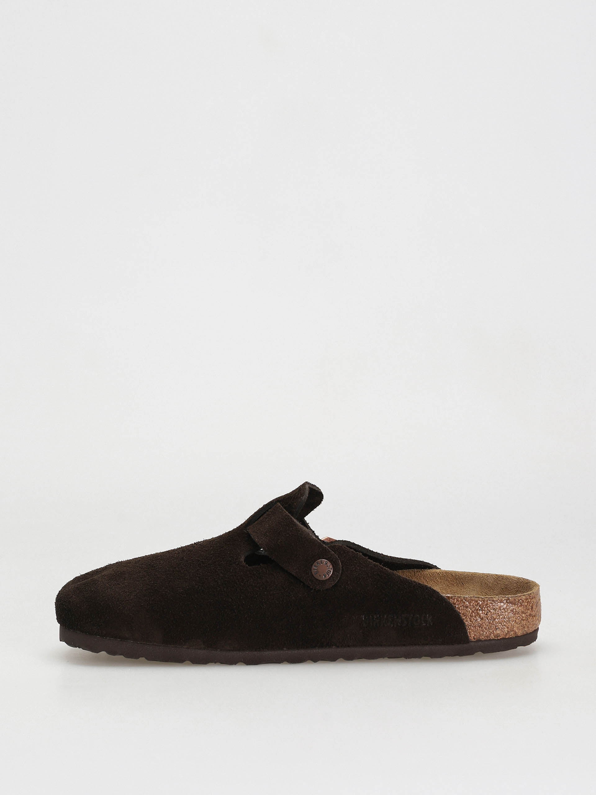 Plážovky Birkenstock Boston Suede Regular (mocha)