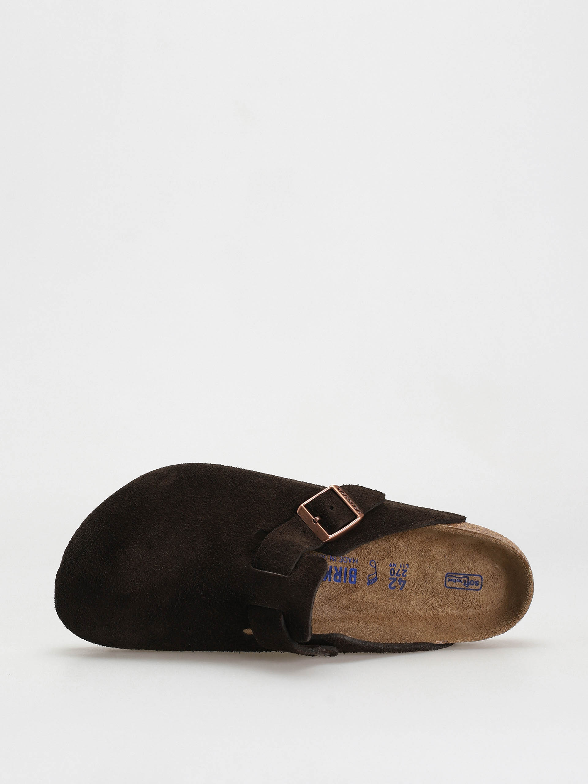 Plážovky Birkenstock Boston Suede Regular (mocha)