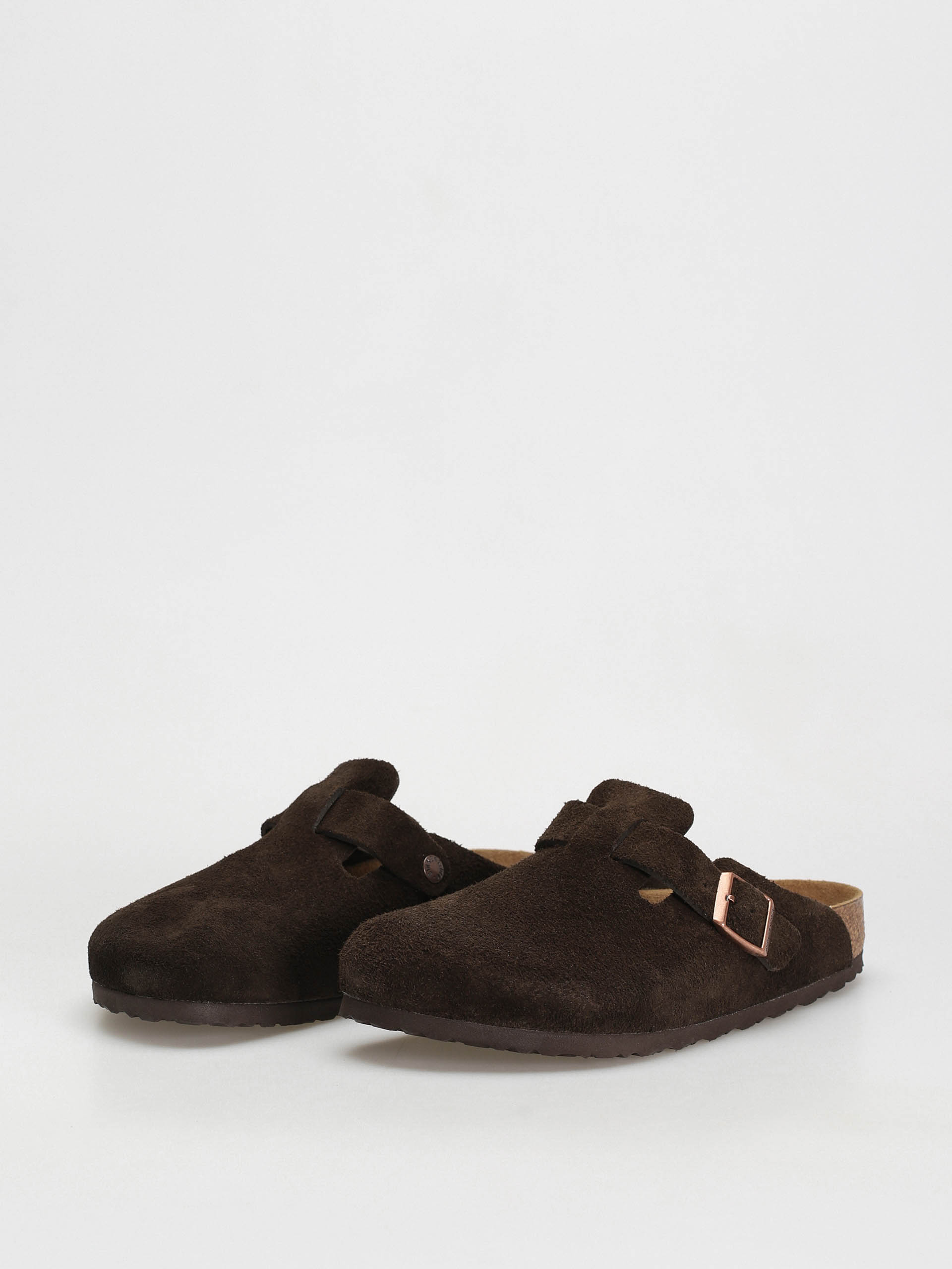 Plážovky Birkenstock Boston Suede Regular (mocha)