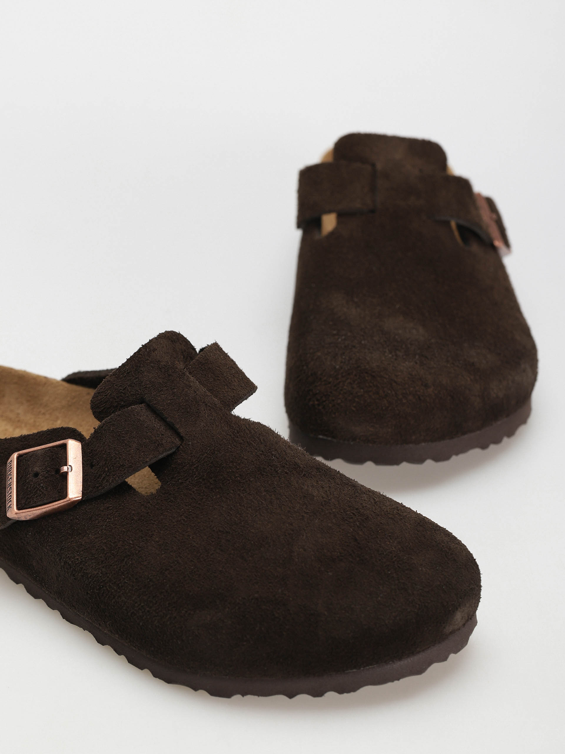 Plážovky Birkenstock Boston Suede Regular (mocha)