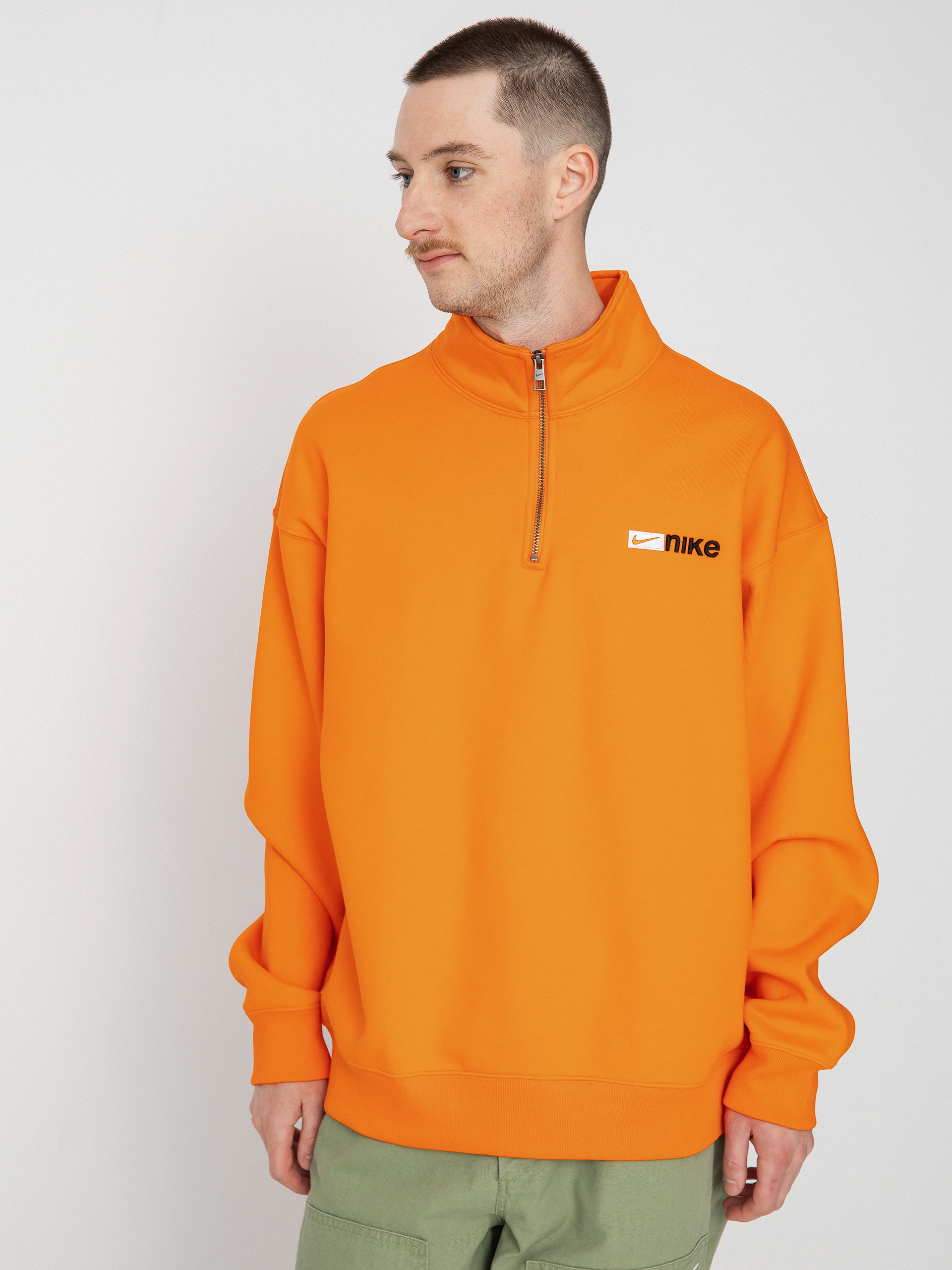 Mikina Nike SB Half Zip Y2K Logo (safety orange)