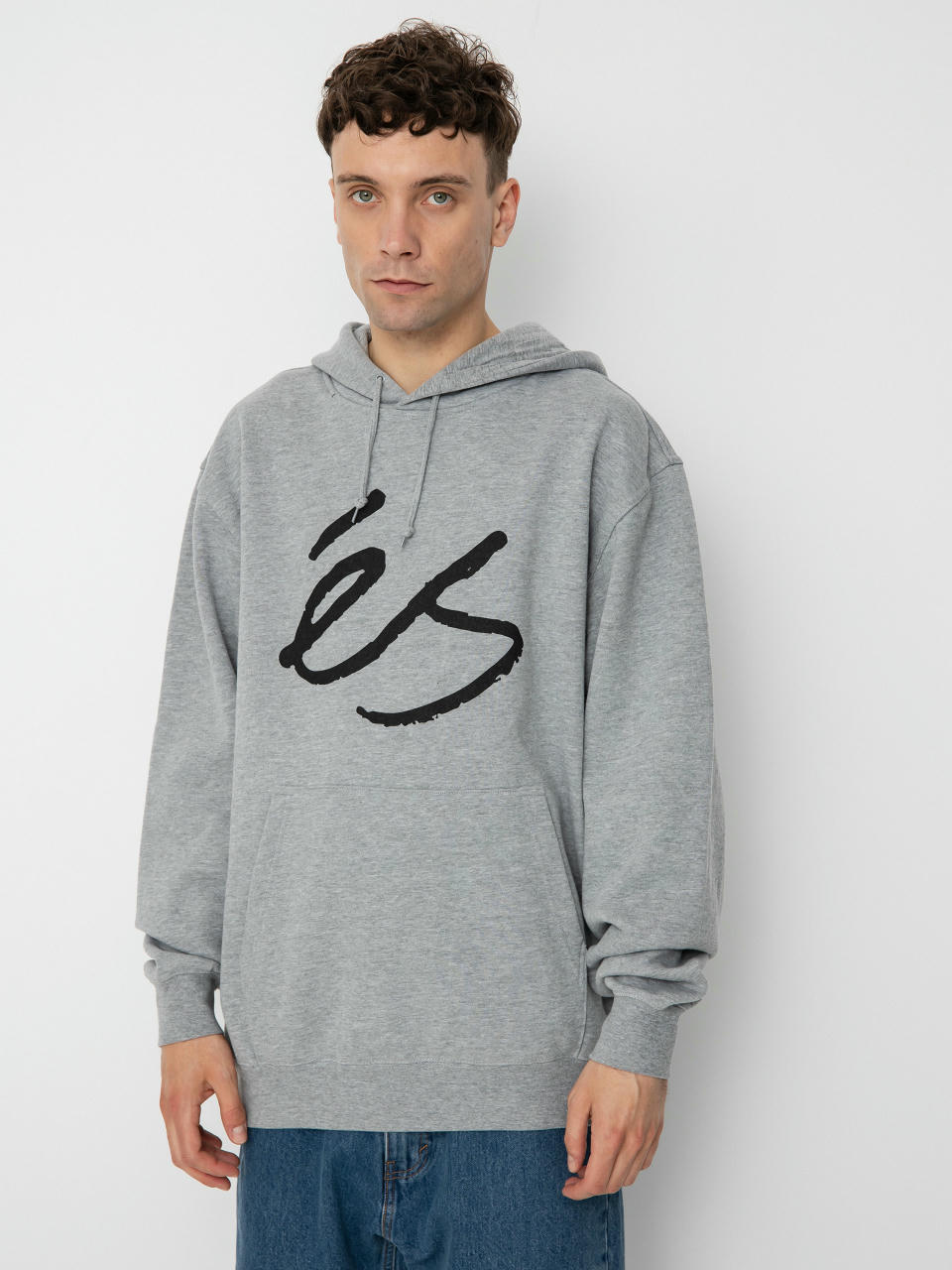 Mikina s kapucí eS Script HD (grey/heather)