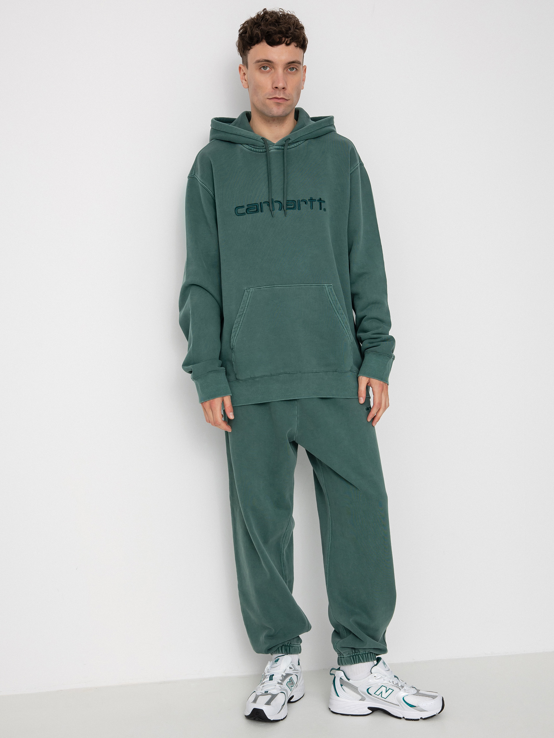 Mikina s kapucí Carhartt WIP Duster HD (discovery green)