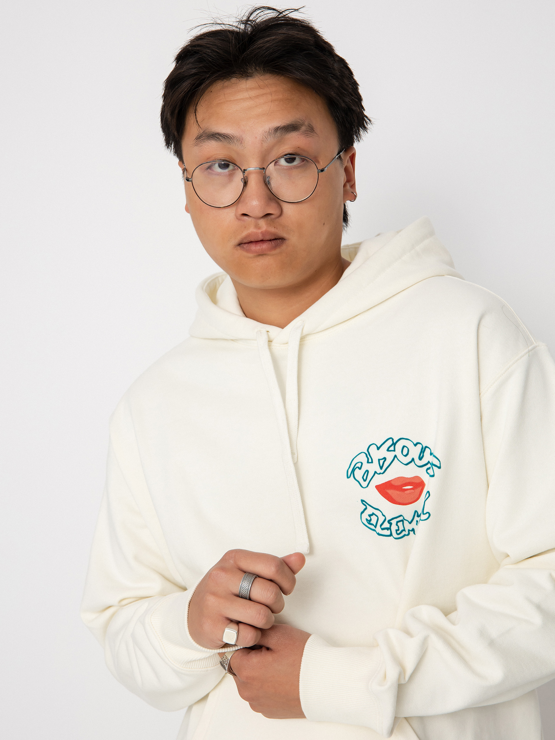 Mikina s kapucí Element Bxe La Bouche (egret)