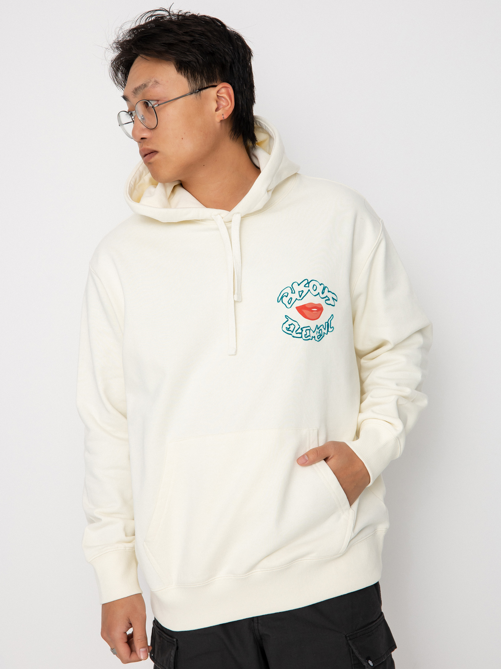 Mikina s kapucí Element Bxe La Bouche (egret)