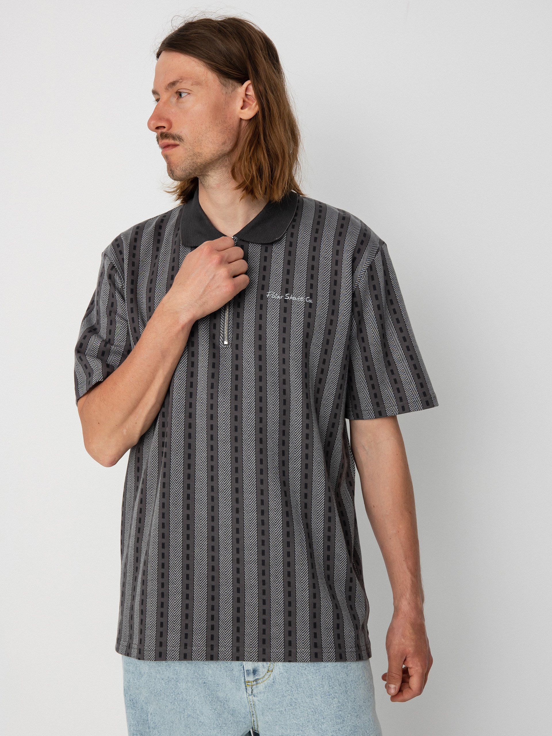 Polo tričko Polar Skate Road Zip (graphite)