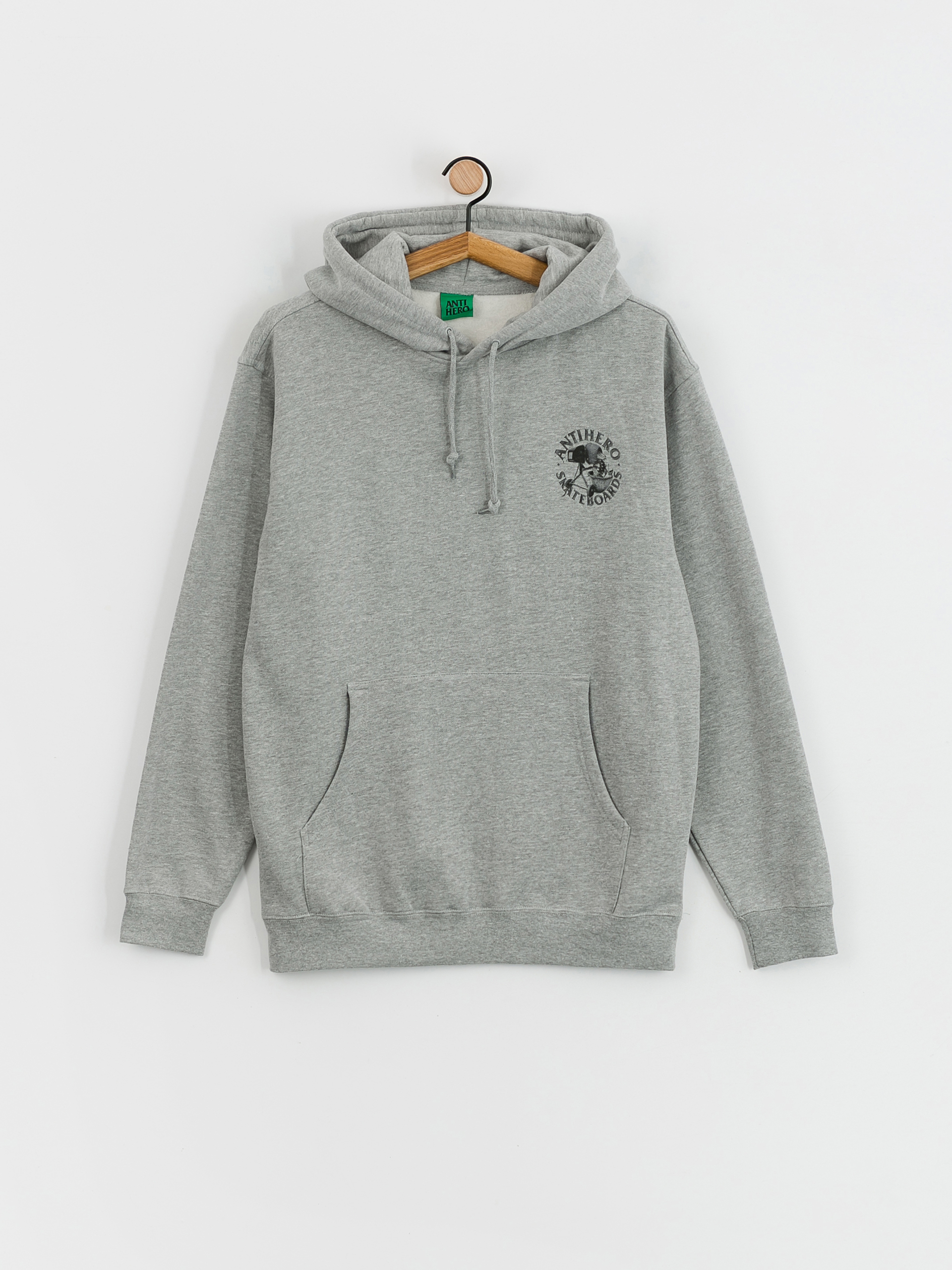 Mikina s kapucí Antihero Diy Eagle HD (heather grey w/black prints)