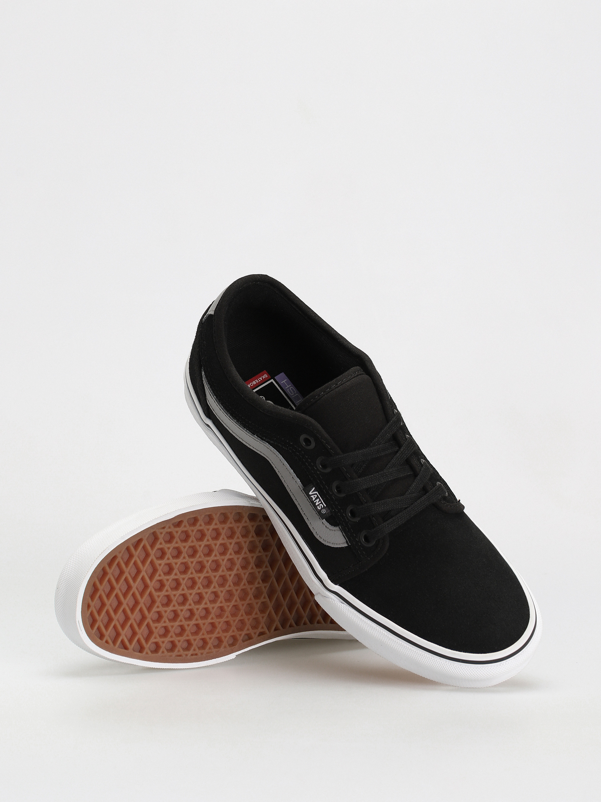 Boty Vans Chukka Low Sidestripe (black/gray/white)