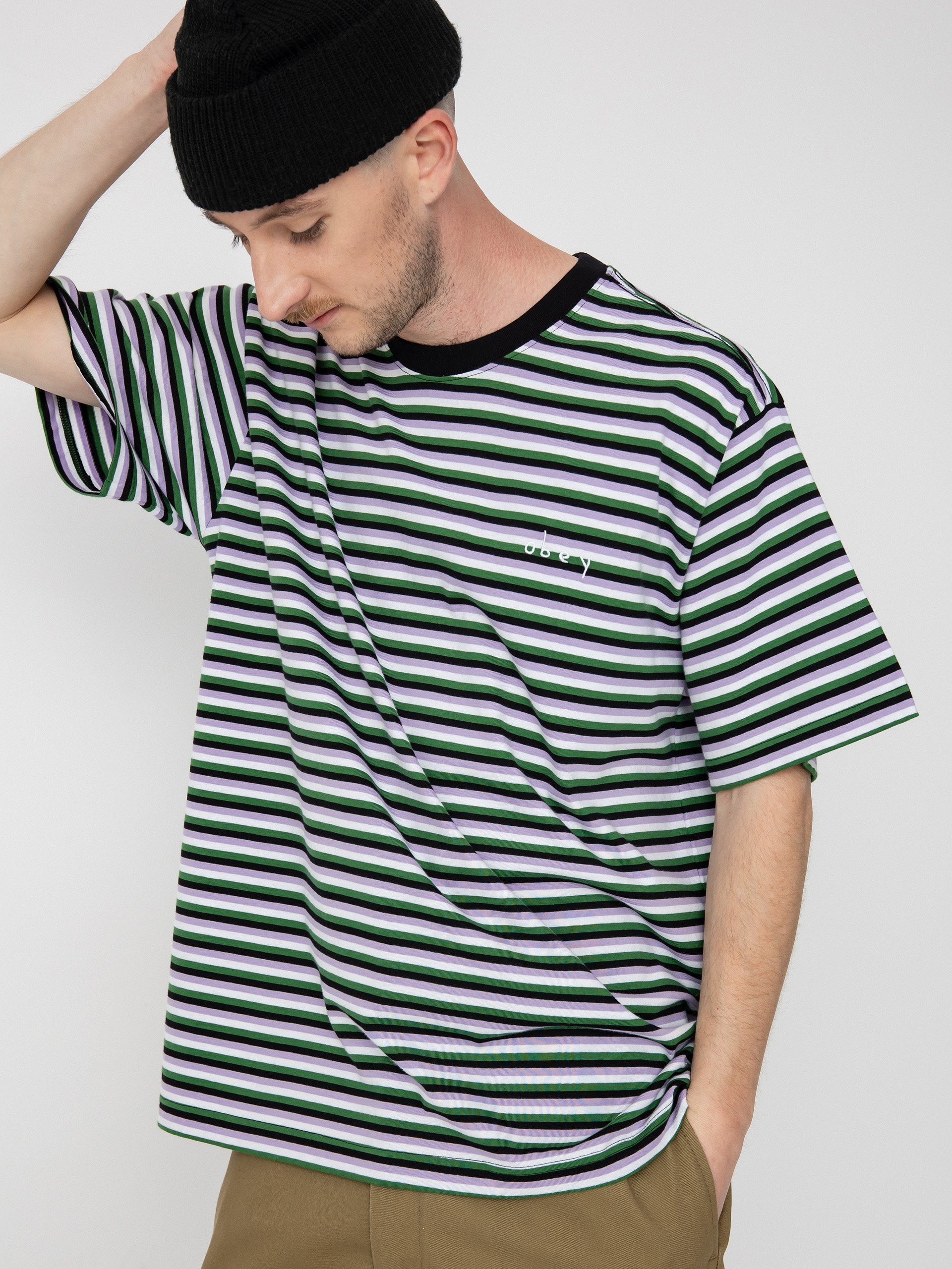 Tričko OBEY Tribute (black multi)