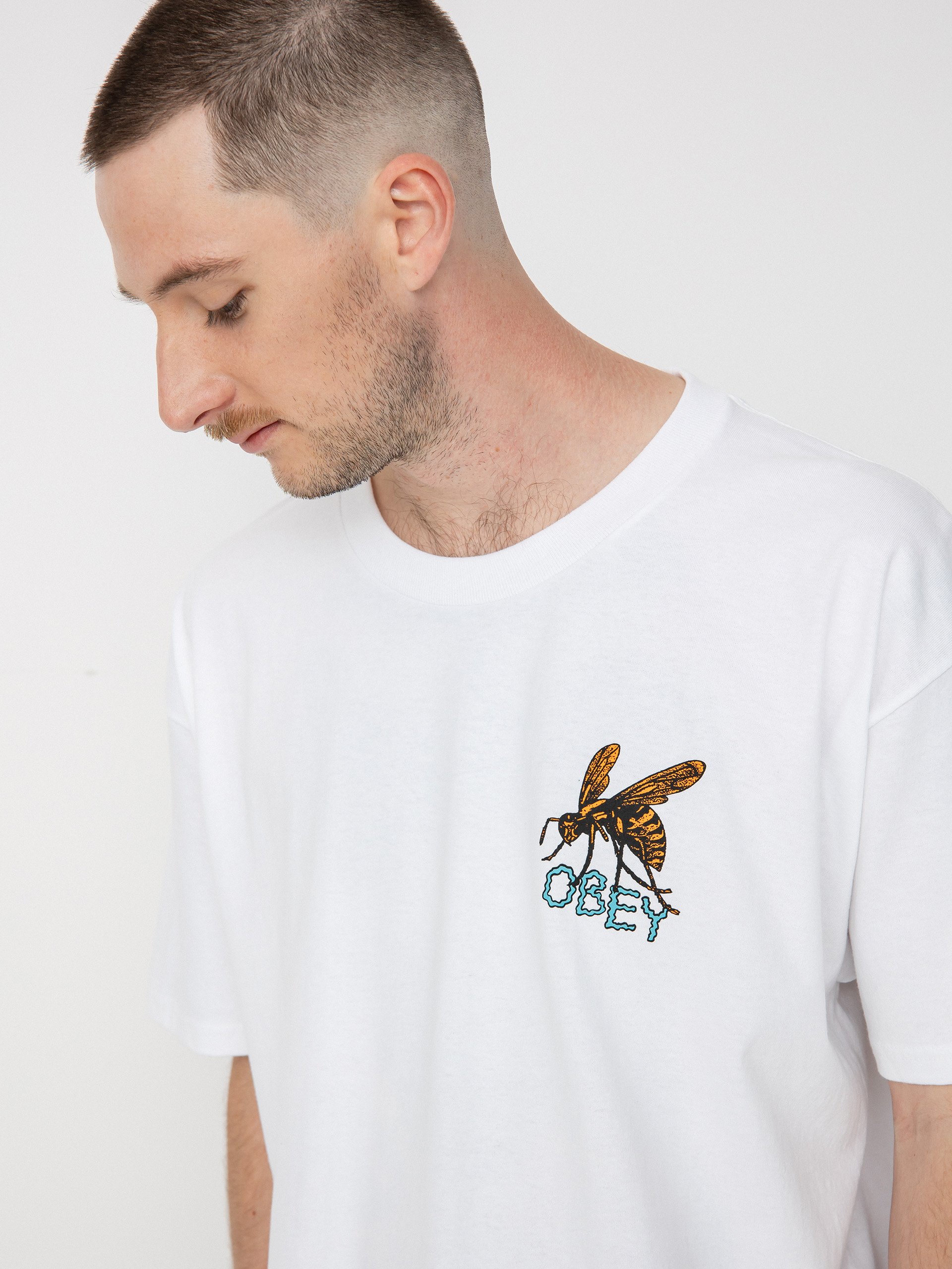 Tričko OBEY Honey Bee (white)