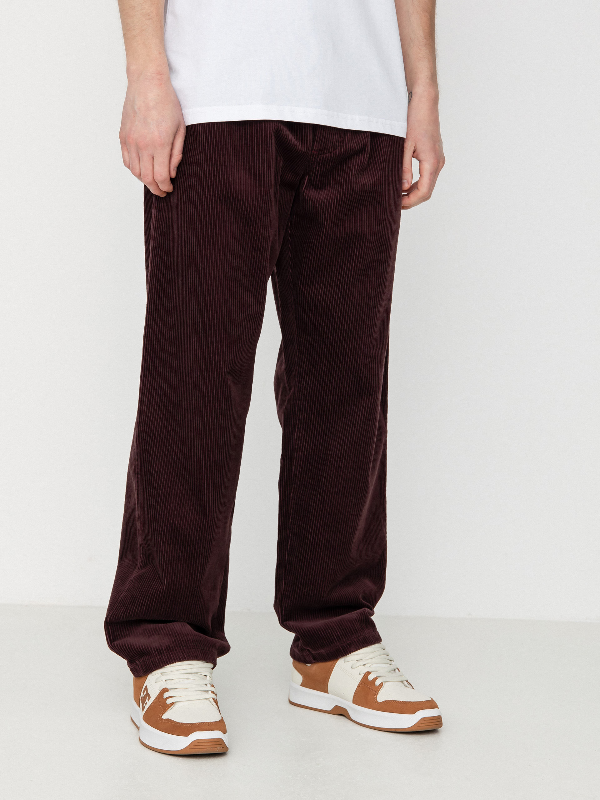 Kalhoty Malita Cord Log Elastic (plum)