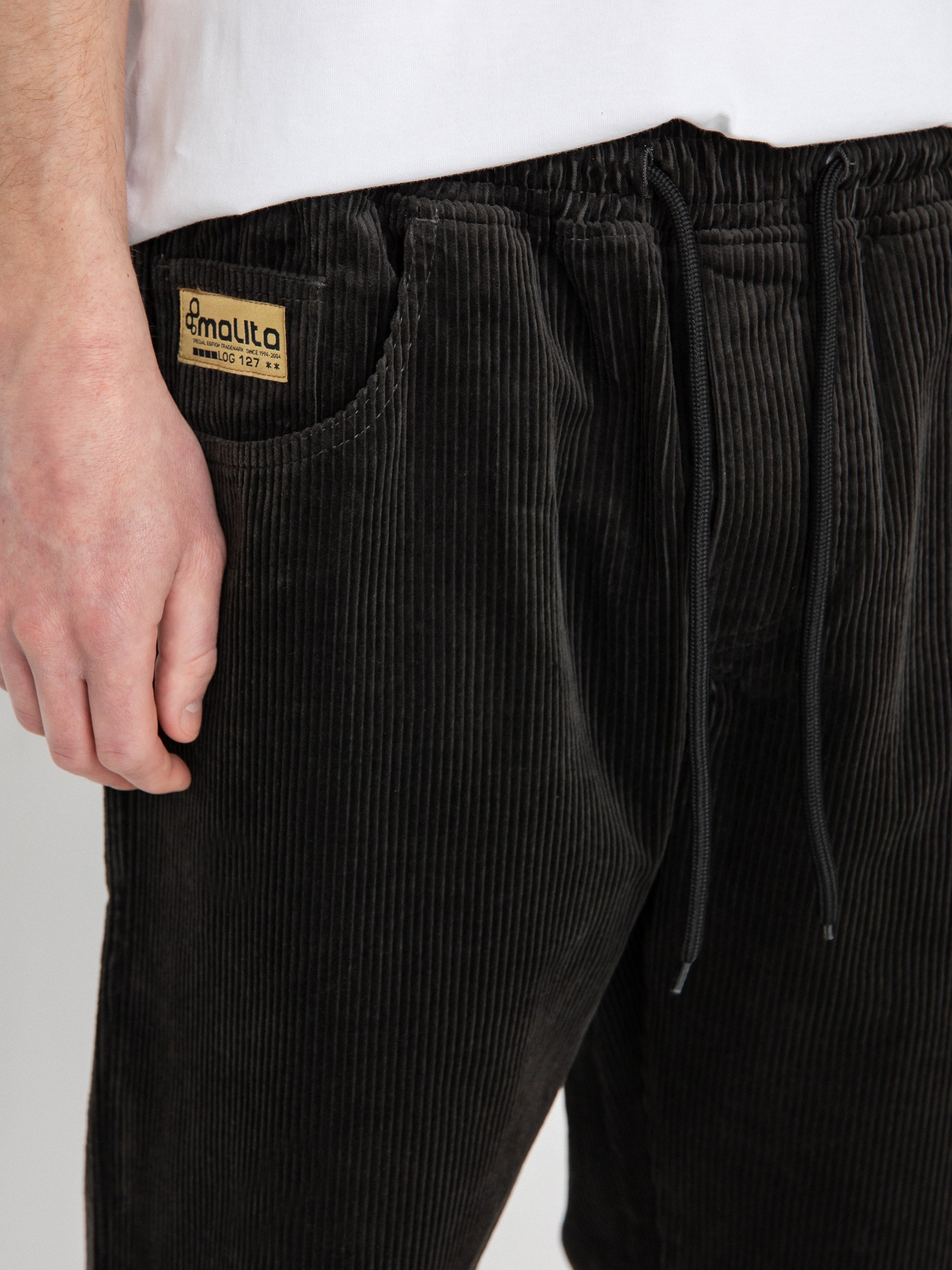 Kalhoty Malita Cord Log Elastic (graphite)