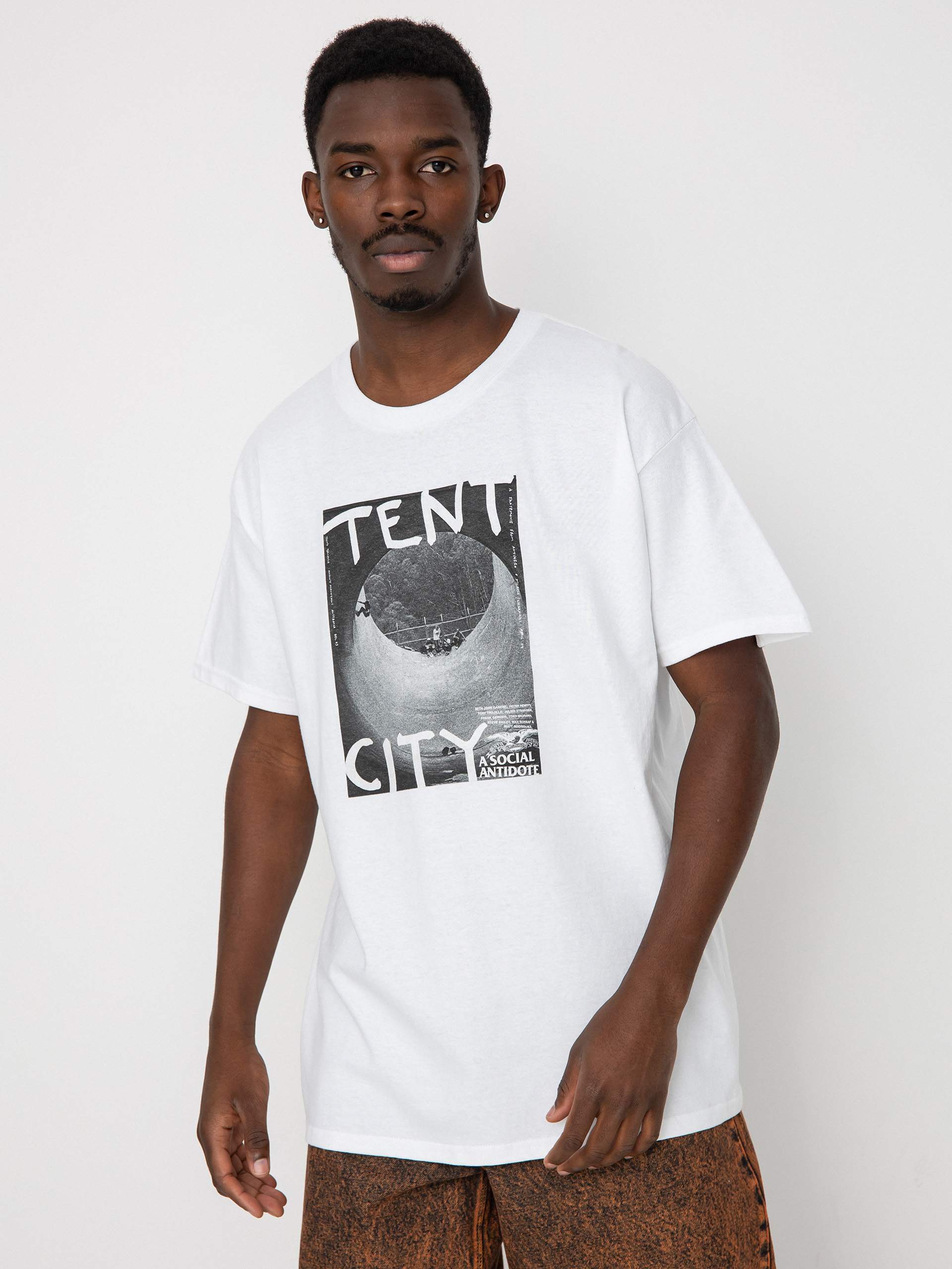 Tričko Antihero Tent City (white w/photo print)