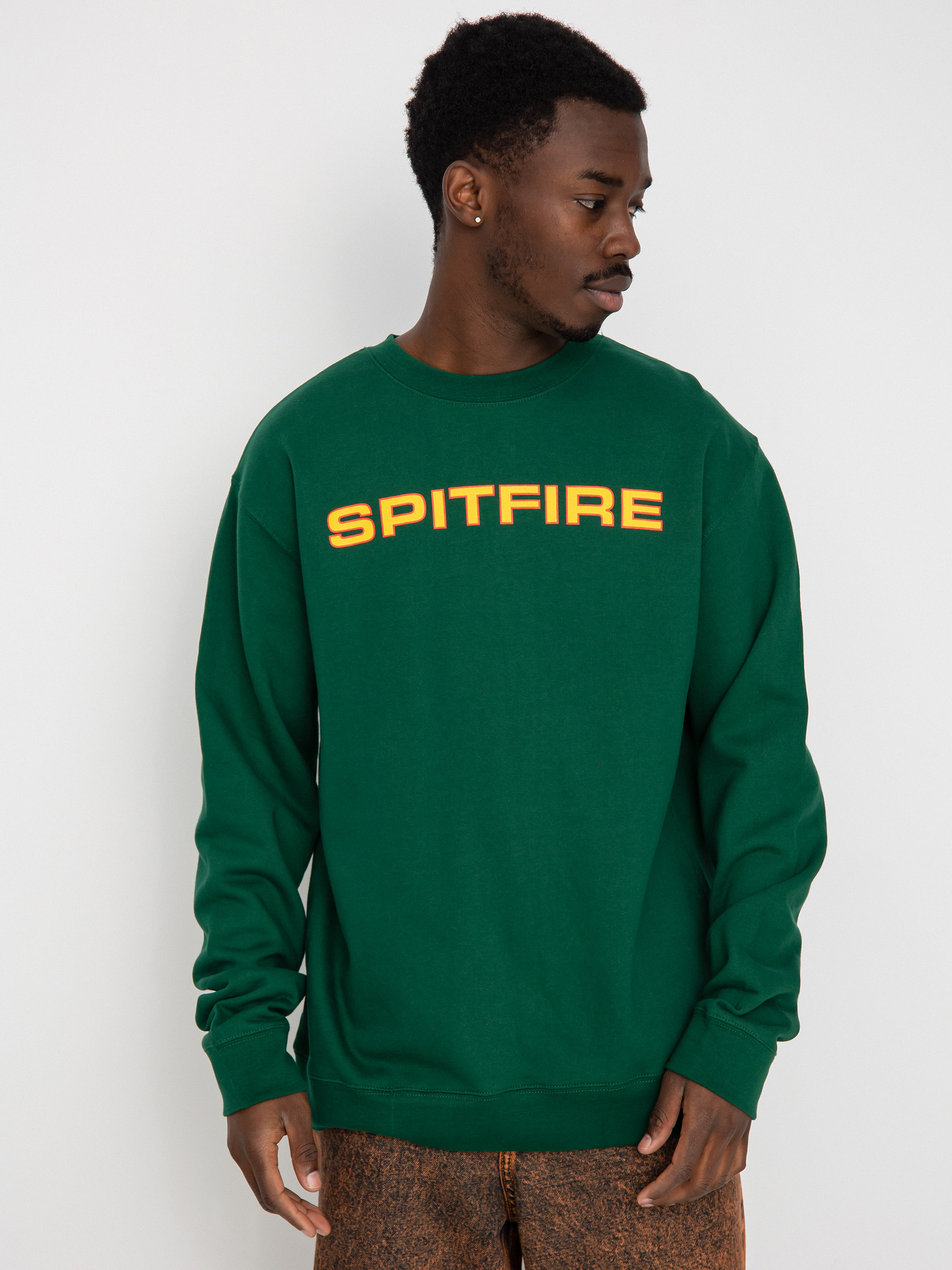 Mikina Spitfire Classic 87 (dark green w/red & gold print)
