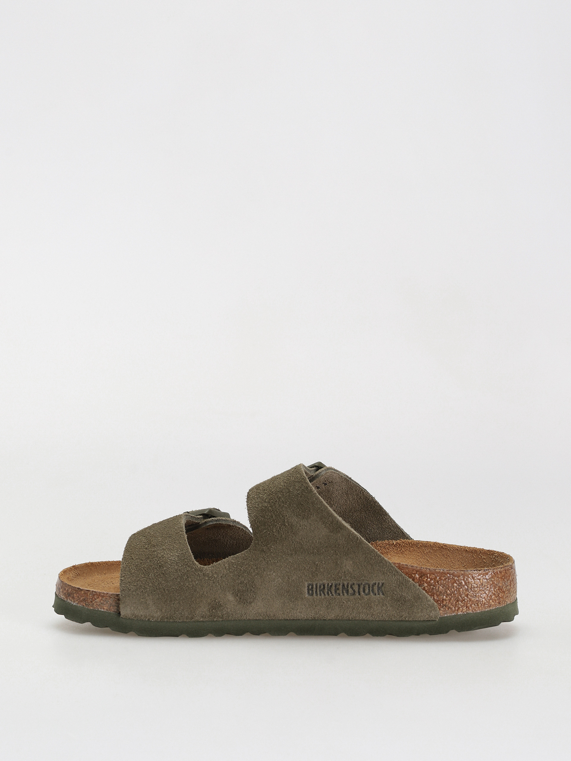 Plážovky Birkenstock Arizona Suede Leather Narrow Wmn (thyme)