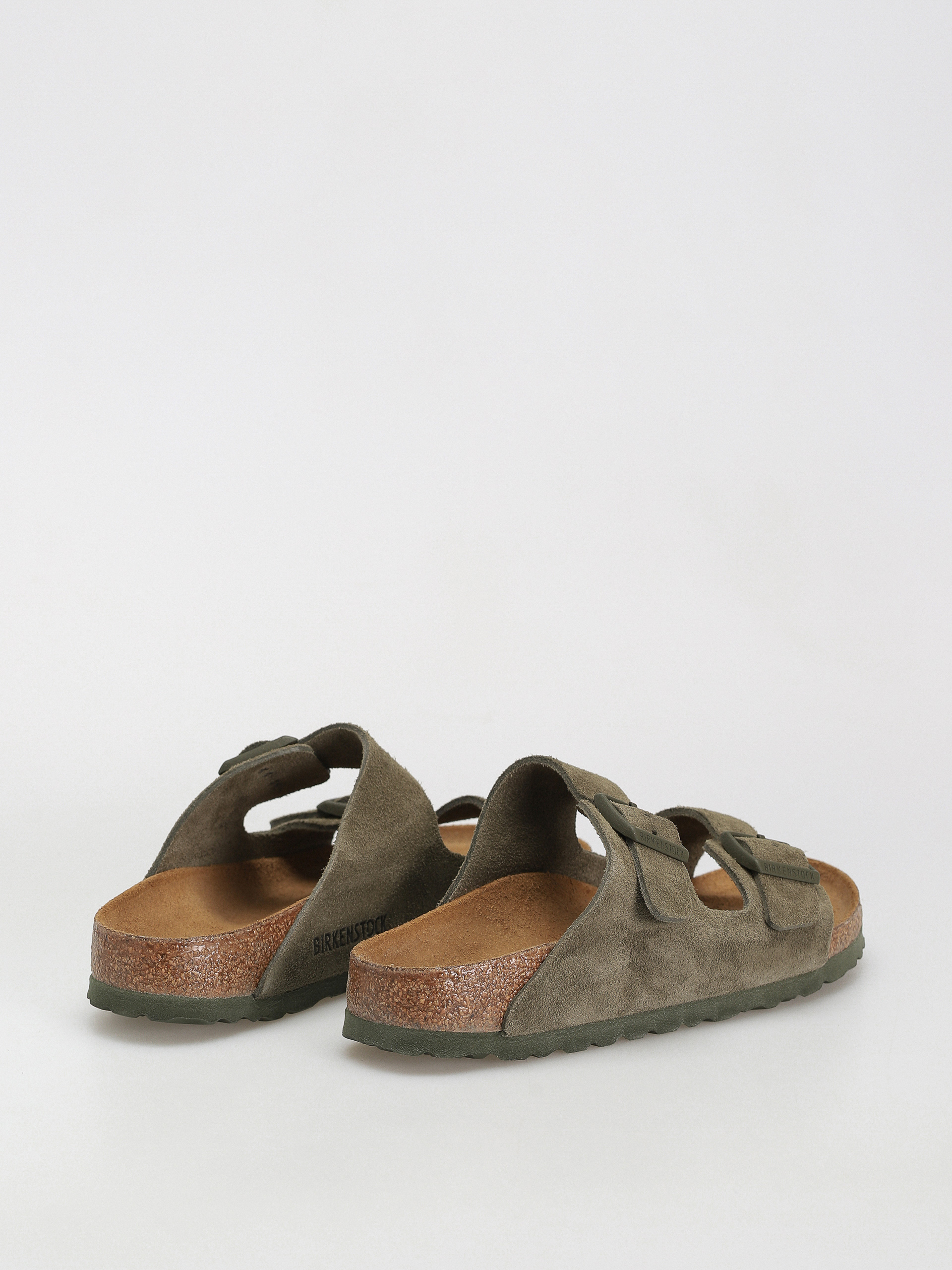 Plážovky Birkenstock Arizona Suede Leather Narrow Wmn (thyme)
