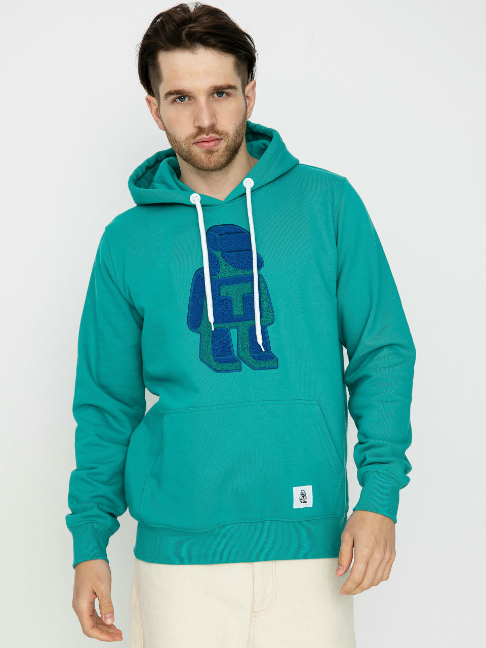 Mikina s kapucí Tabasko Logo Chanille HD (turquoise)