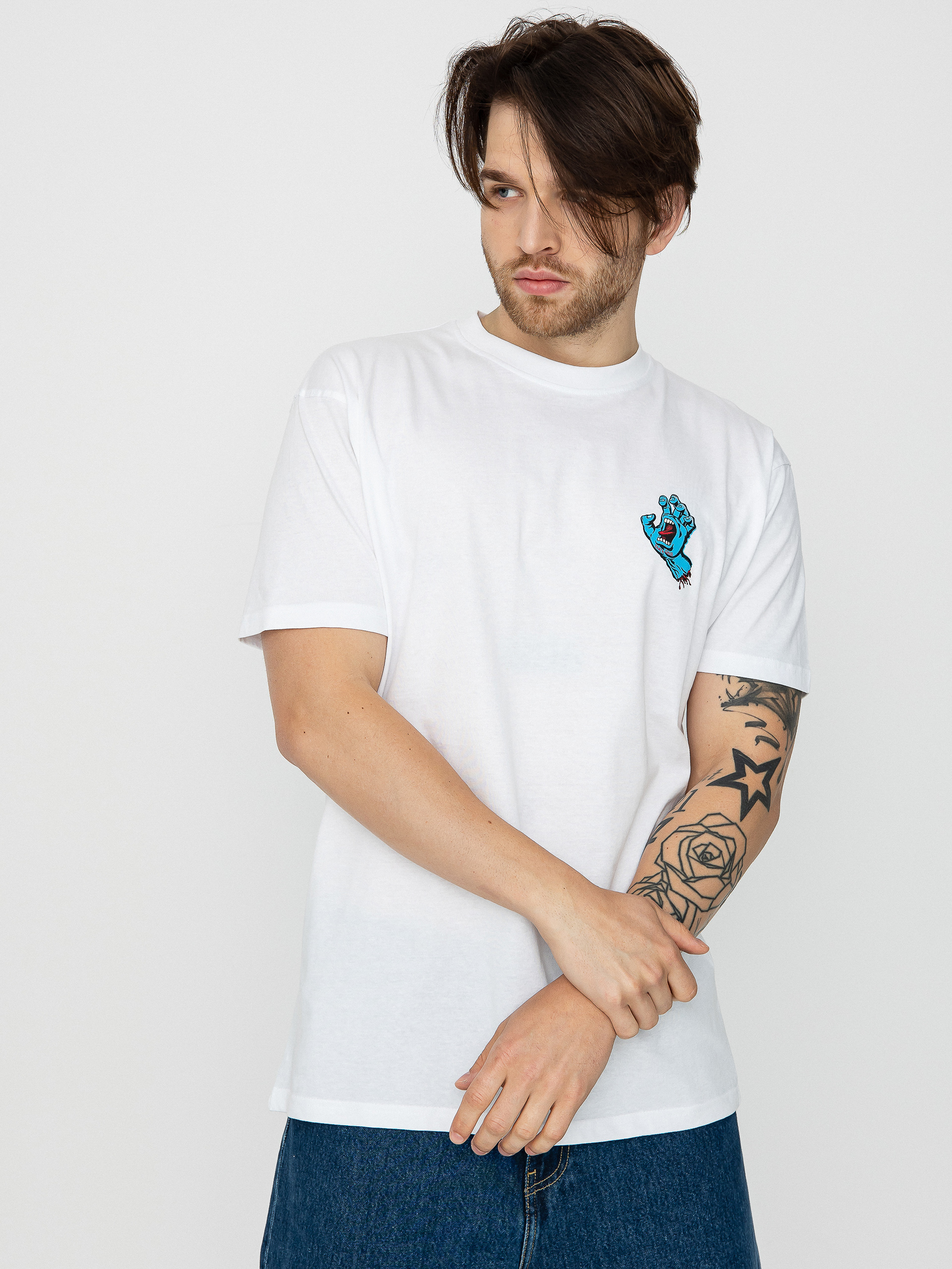 Tričko Santa Cruz Screaming Hand Chest (white)