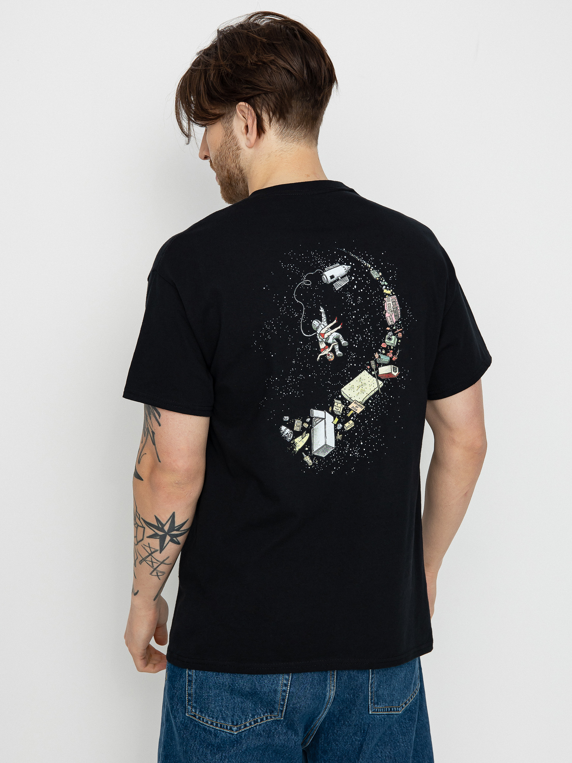 Tričko Antihero Space Junk (black w/multi color print)