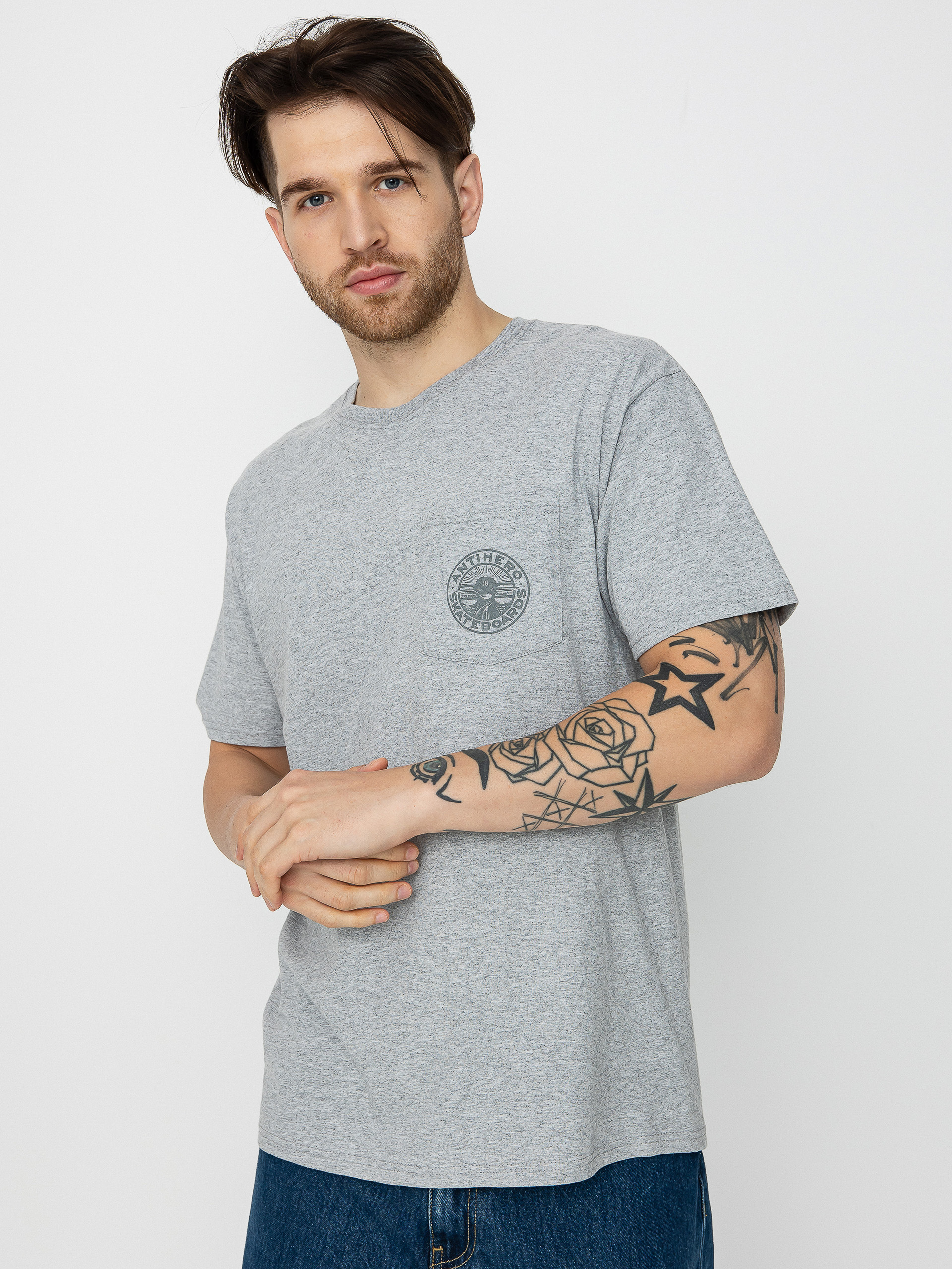 Tričko Antihero Stay Ready Dbl (athletic heather w/grey prints)