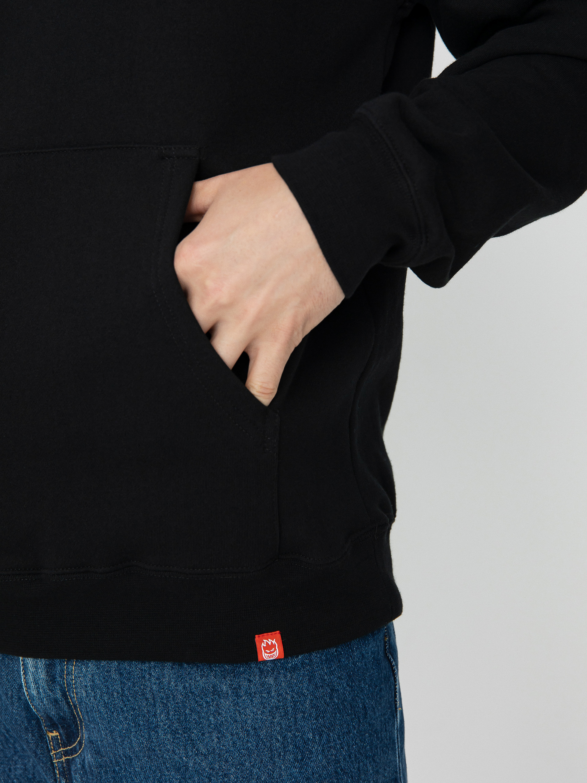 Mikina s kapucí Spitfire Classic 87 HD (black w/gold & red print)