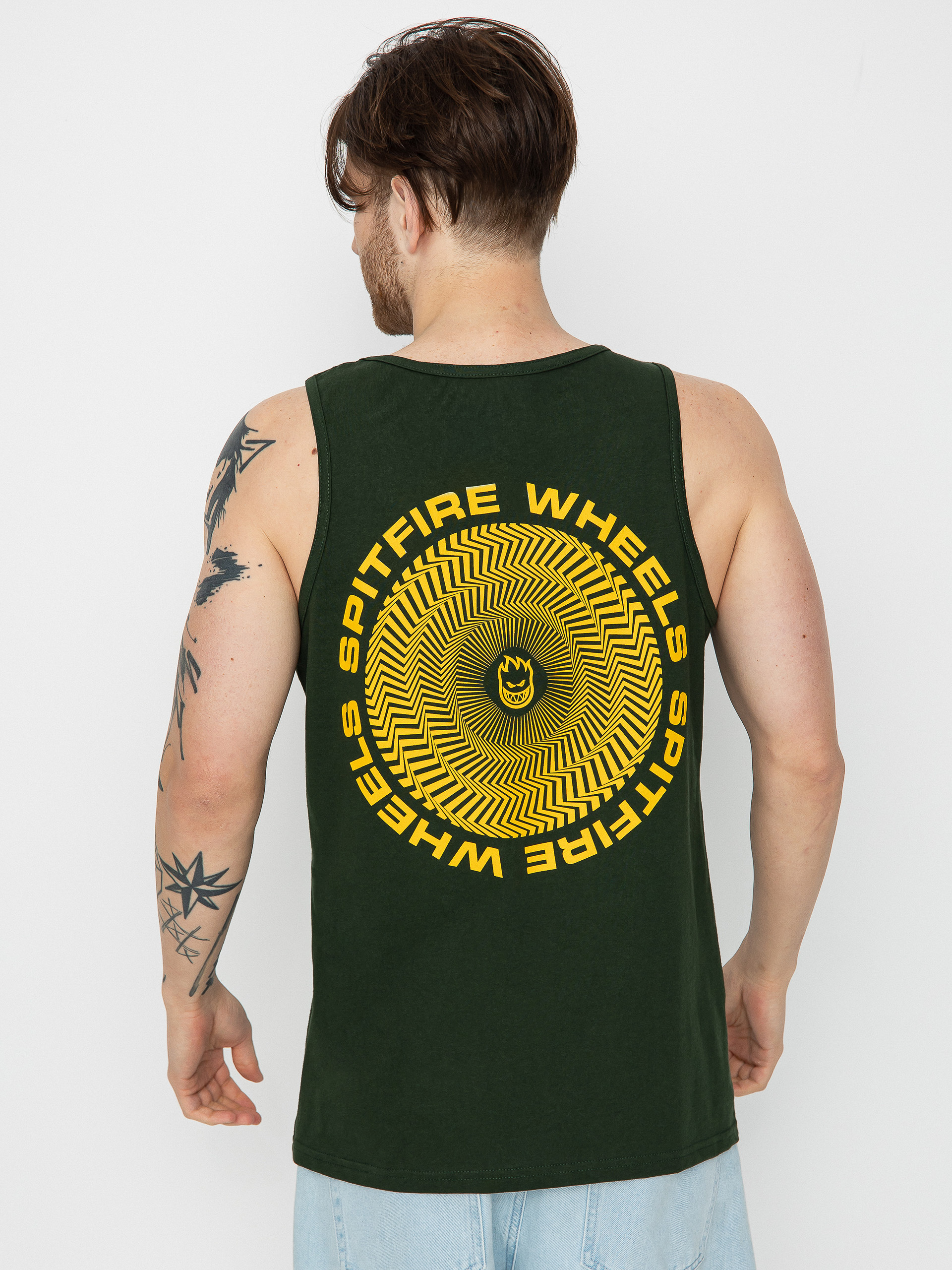 Tričko Spitfire Classic Vortex (forest green w/gold prints)