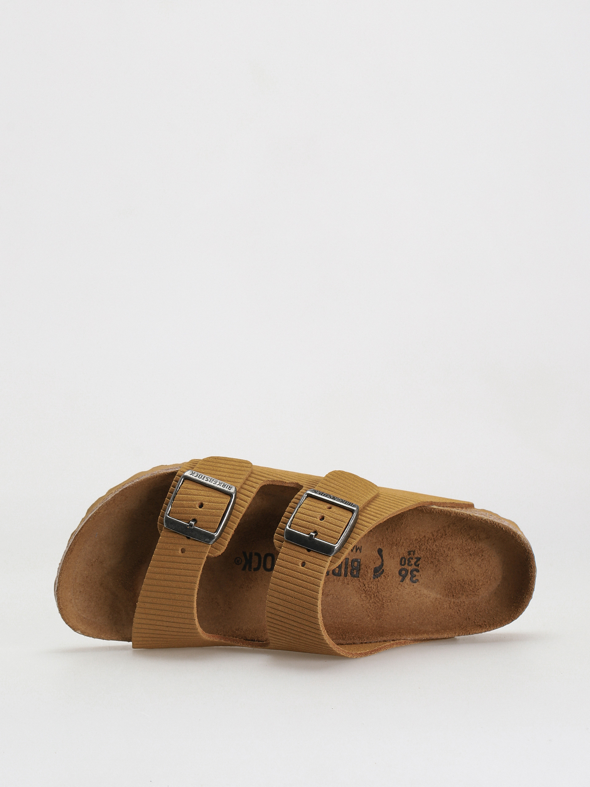 Plážovky Birkenstock Arizona Suede Embossed Narrow Wmn (corduroy cork brown)