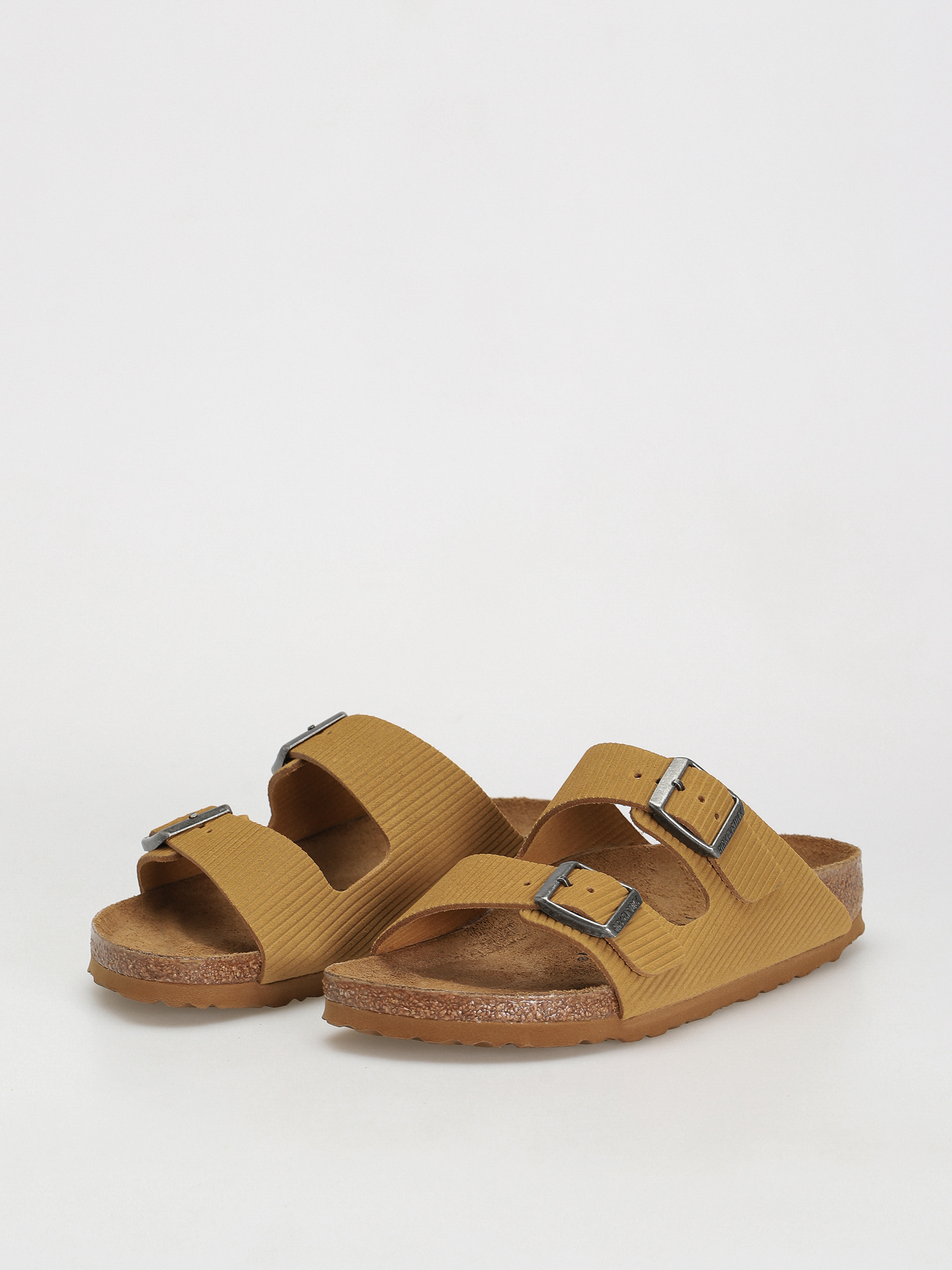Plážovky Birkenstock Arizona Suede Embossed Narrow Wmn (corduroy cork brown)