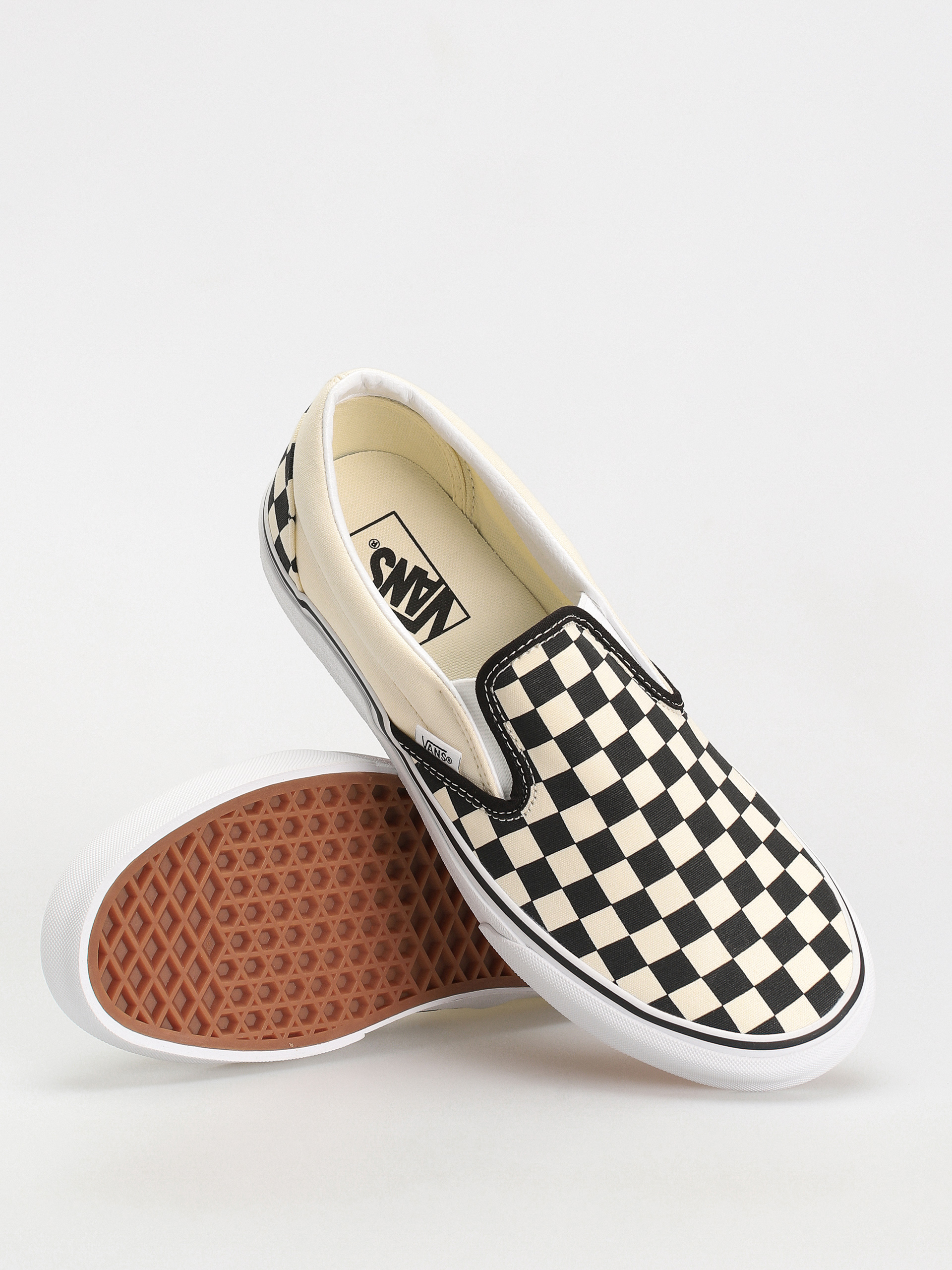 Boty Vans Classic Slip On (blk whtchckerboard/white)